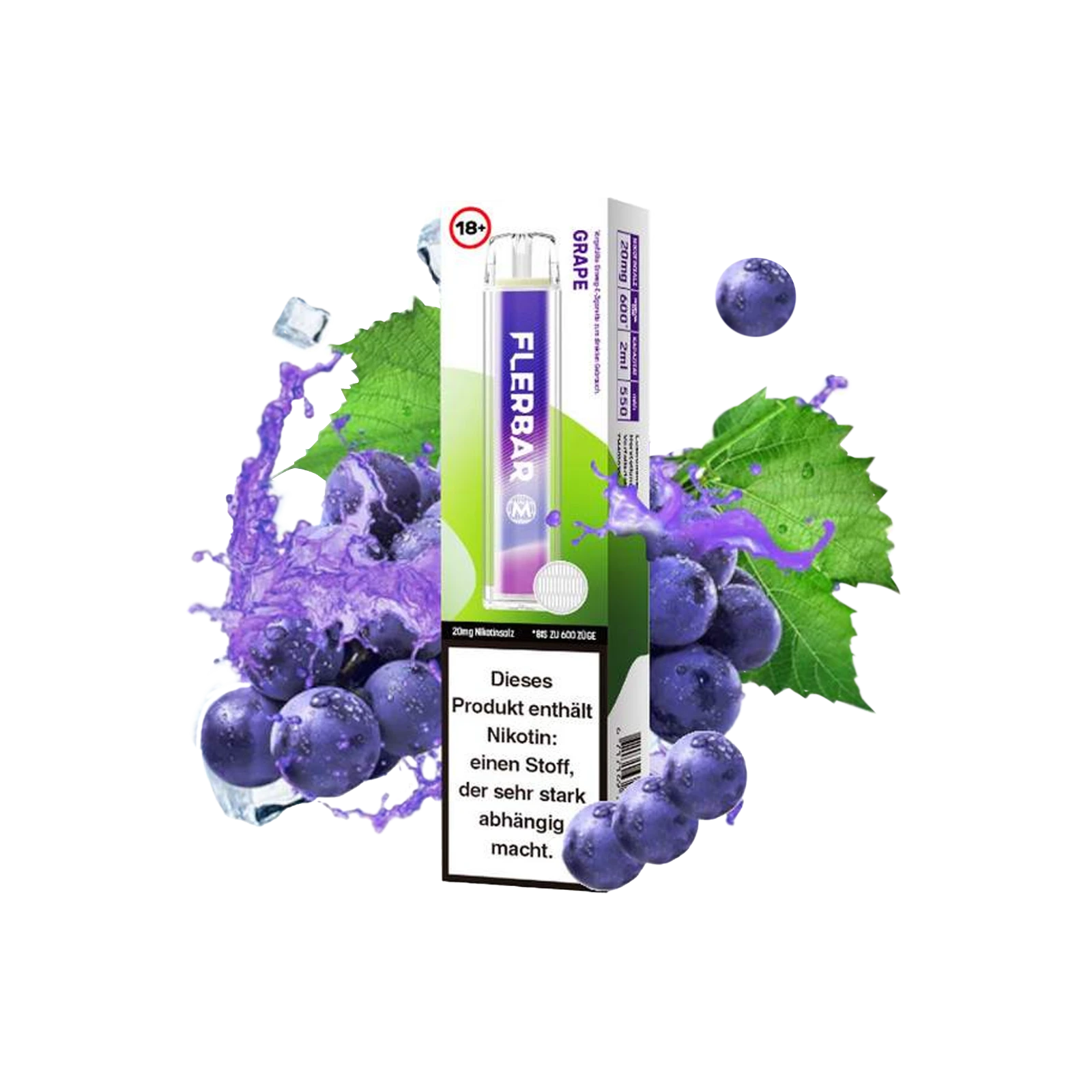 Flerbar - Vapestick - Grape - E-Shisha | alle Sorten günstig kaufen