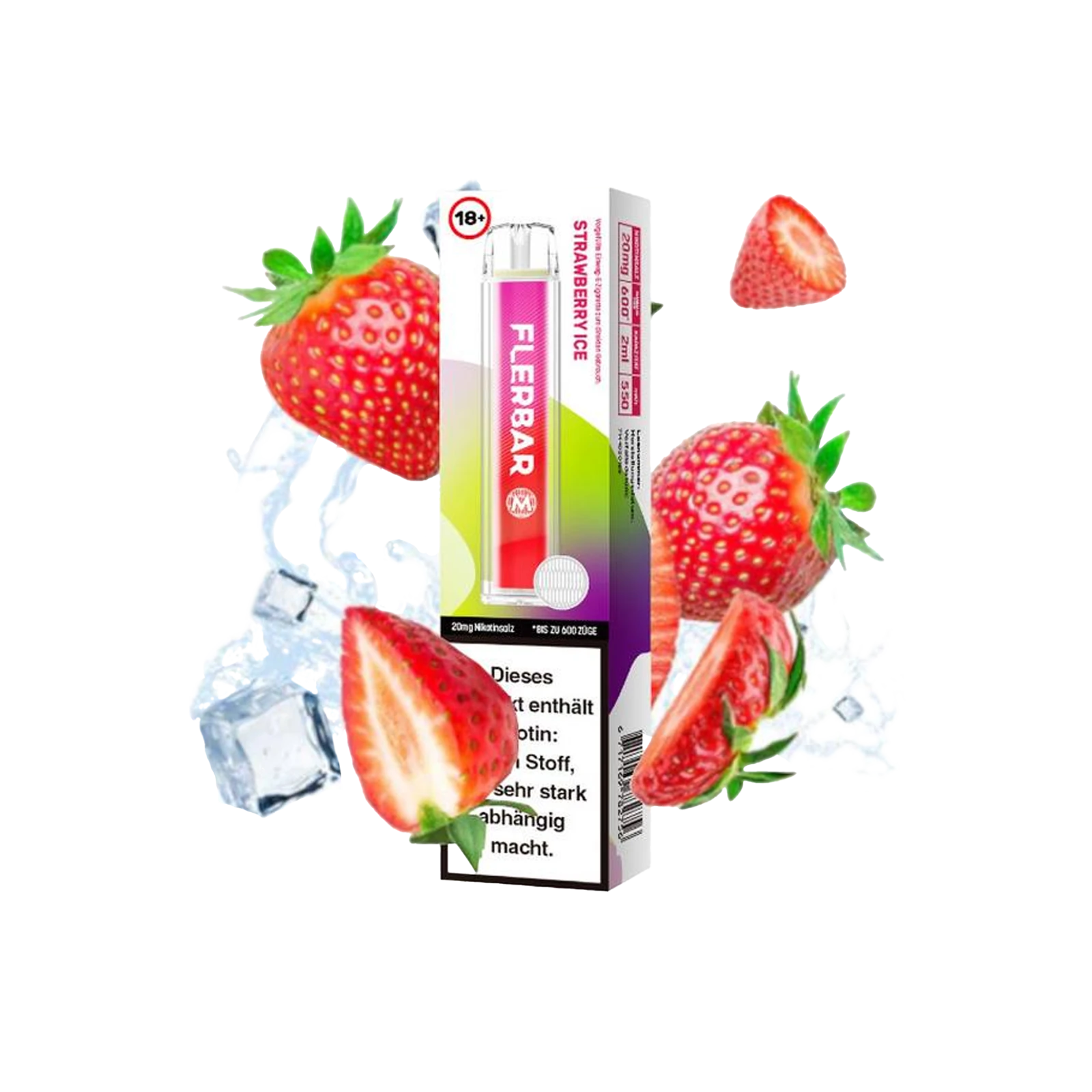 Flerbar - Vapestick - Strawberry Ice - E-Shisha | alle Sorten günstig kaufen