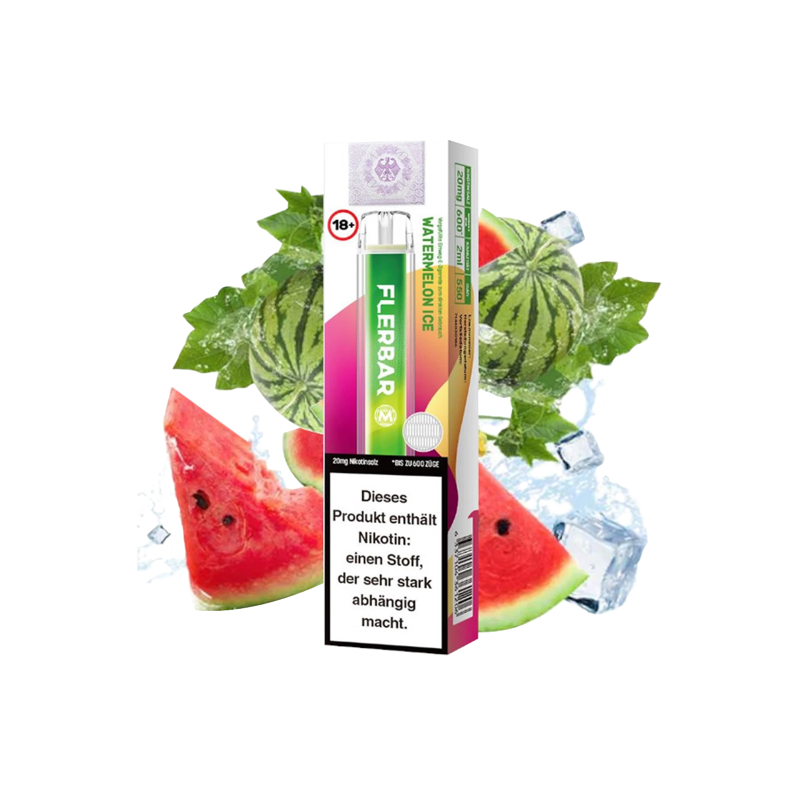 Flerbar - Vapestick - Watermelon Ice - E-Shisha | alle Sorten günstig kaufen