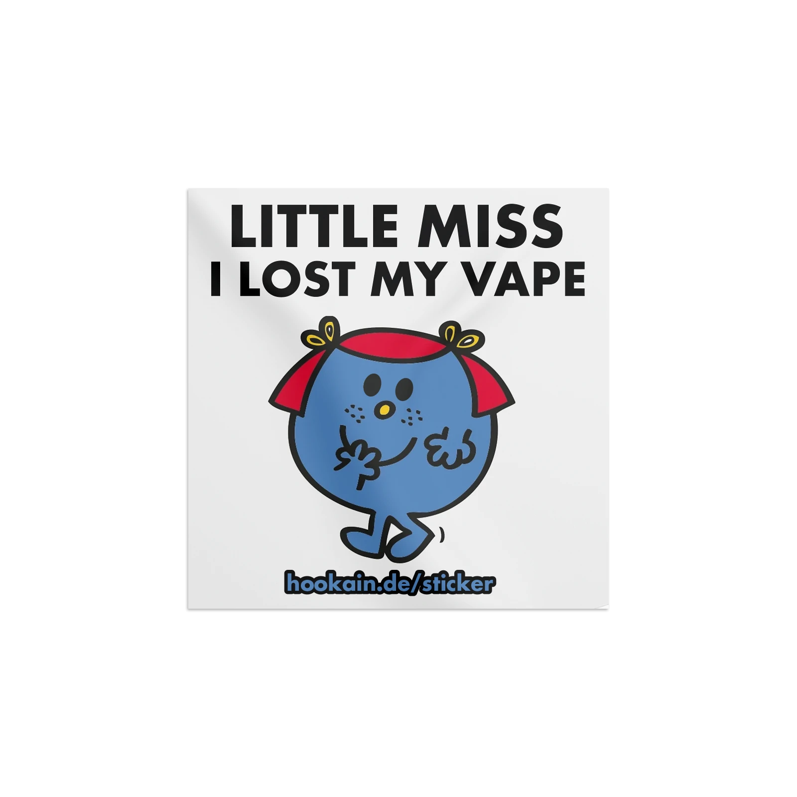 Hookain - Sticker - Little Miss I Lost my Vape - 7.4 x 7.4 cm - lustiger Vape Aufkleber