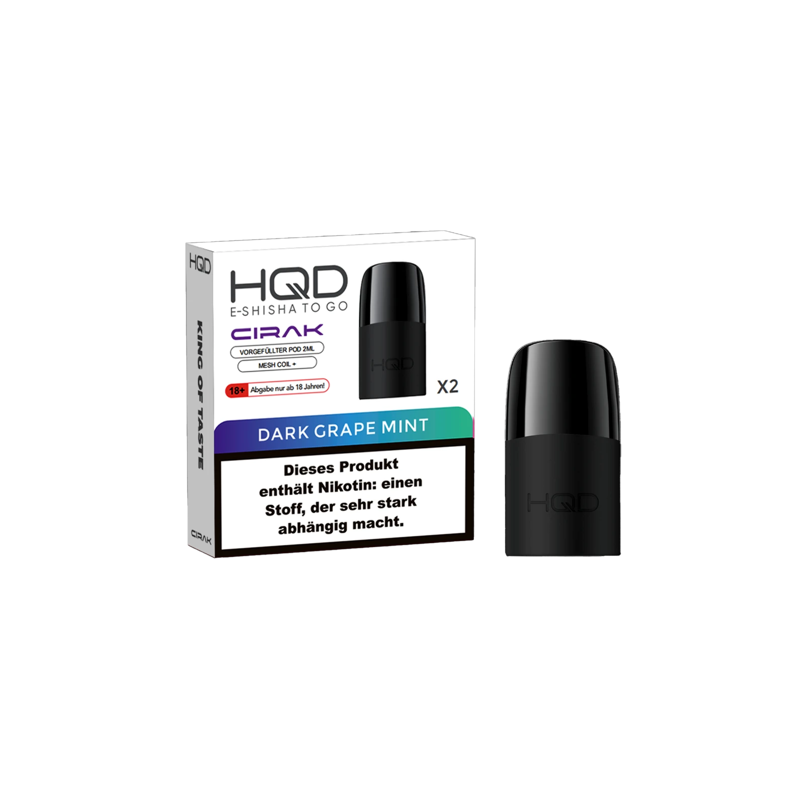 HQD - Cirak - Prefilled Pod - Dark Grape Mint | E-Liquid Vape Sorten günstig kaufen2