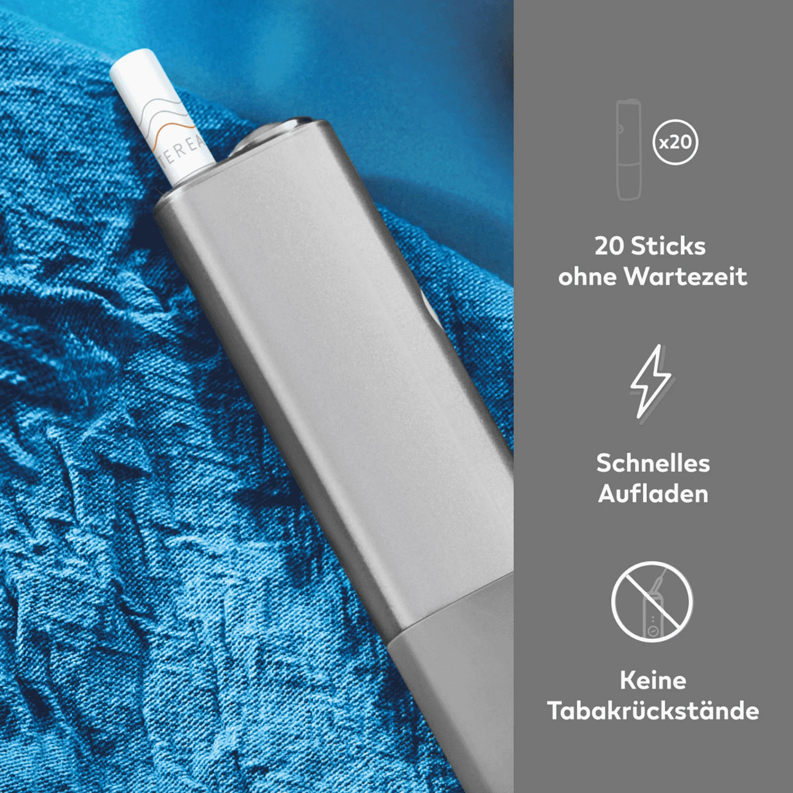 IQOS ILUMA ONE Tabakerhitzer Pebble Grey kaufen | Bis zu 40 TEREA Sticks gratis 2