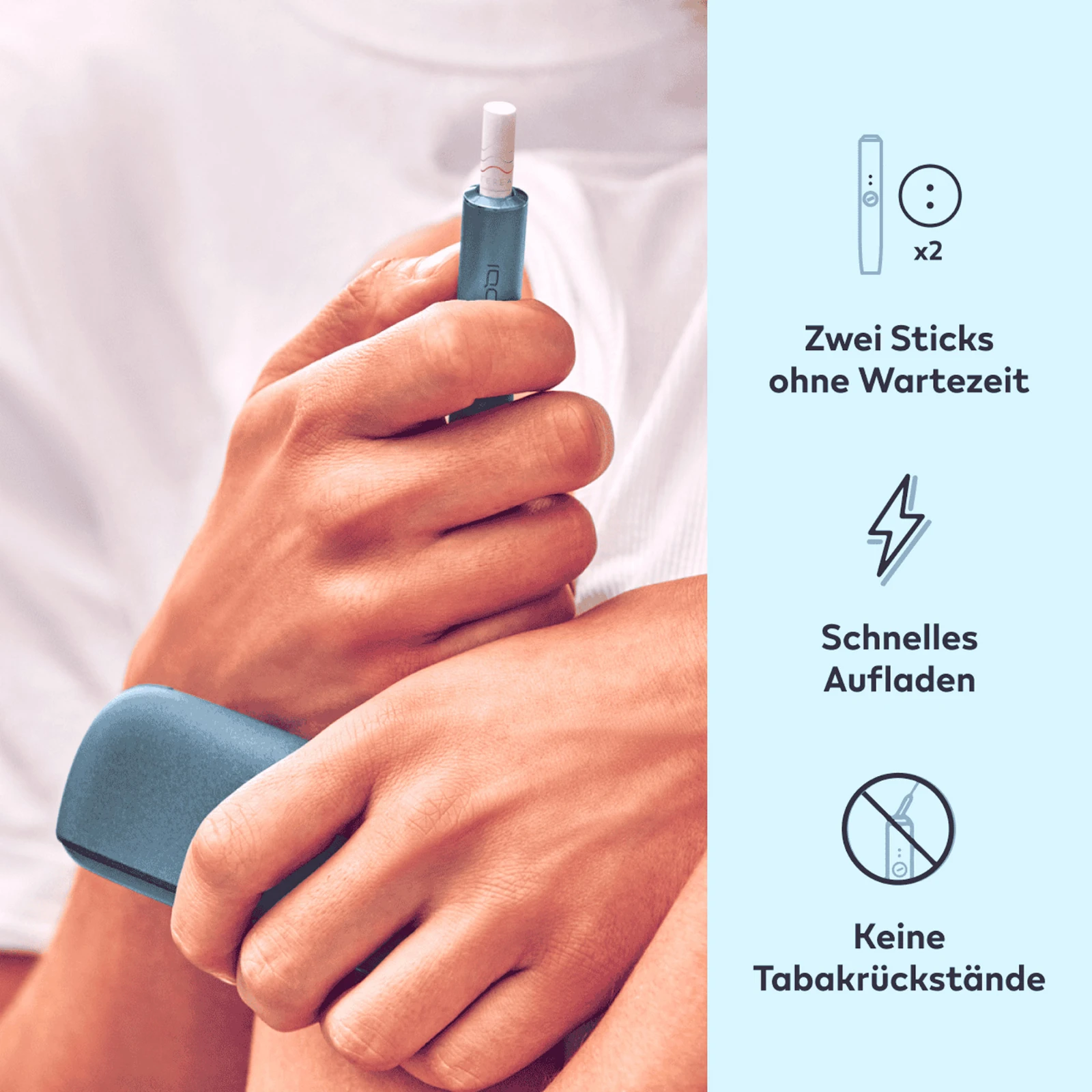 IQOS ILUMA Tabakerhitzer Azure Blue kaufen | Bis zu 40 TEREA Sticks gratis 2