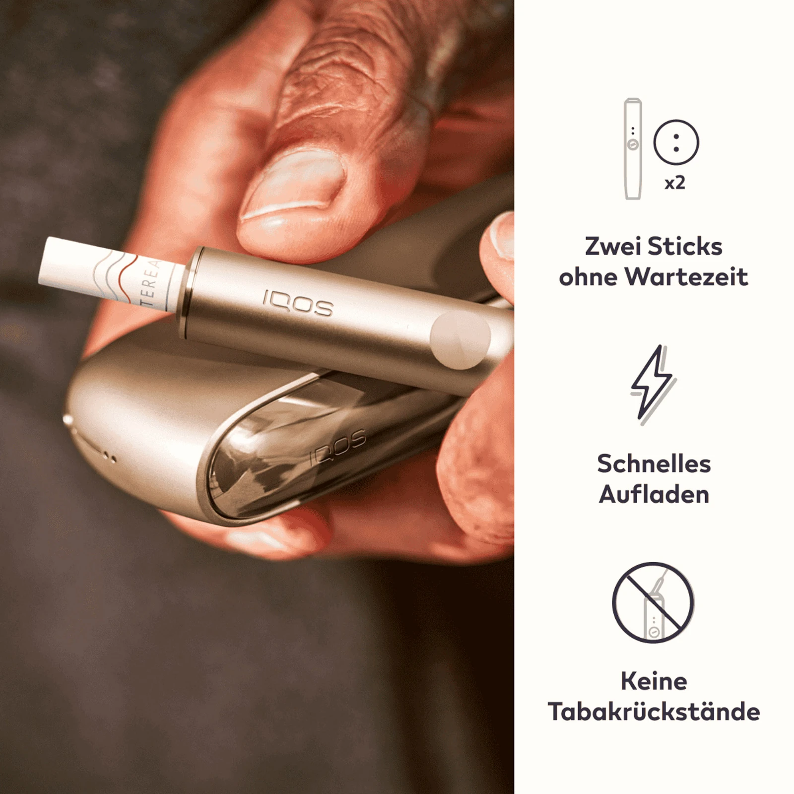 IQOS ILUMA Tabakerhitzer Pebble Beige kaufen | Bis zu 40 TEREA Sticks gratis 2