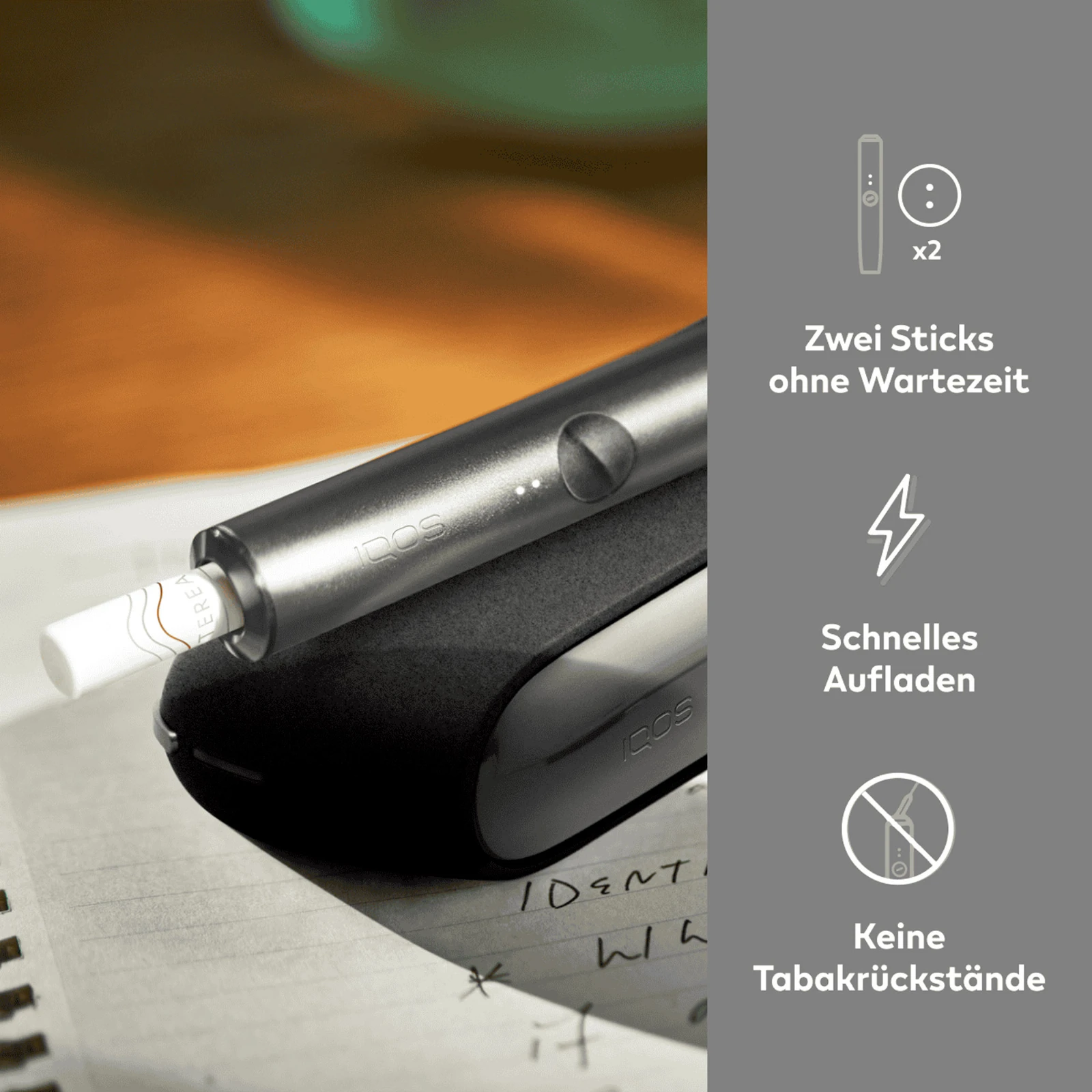 IQOS ILUMA Tabakerhitzer Pebble Grey kaufen | Bis zu 40 TEREA Sticks gratis 2