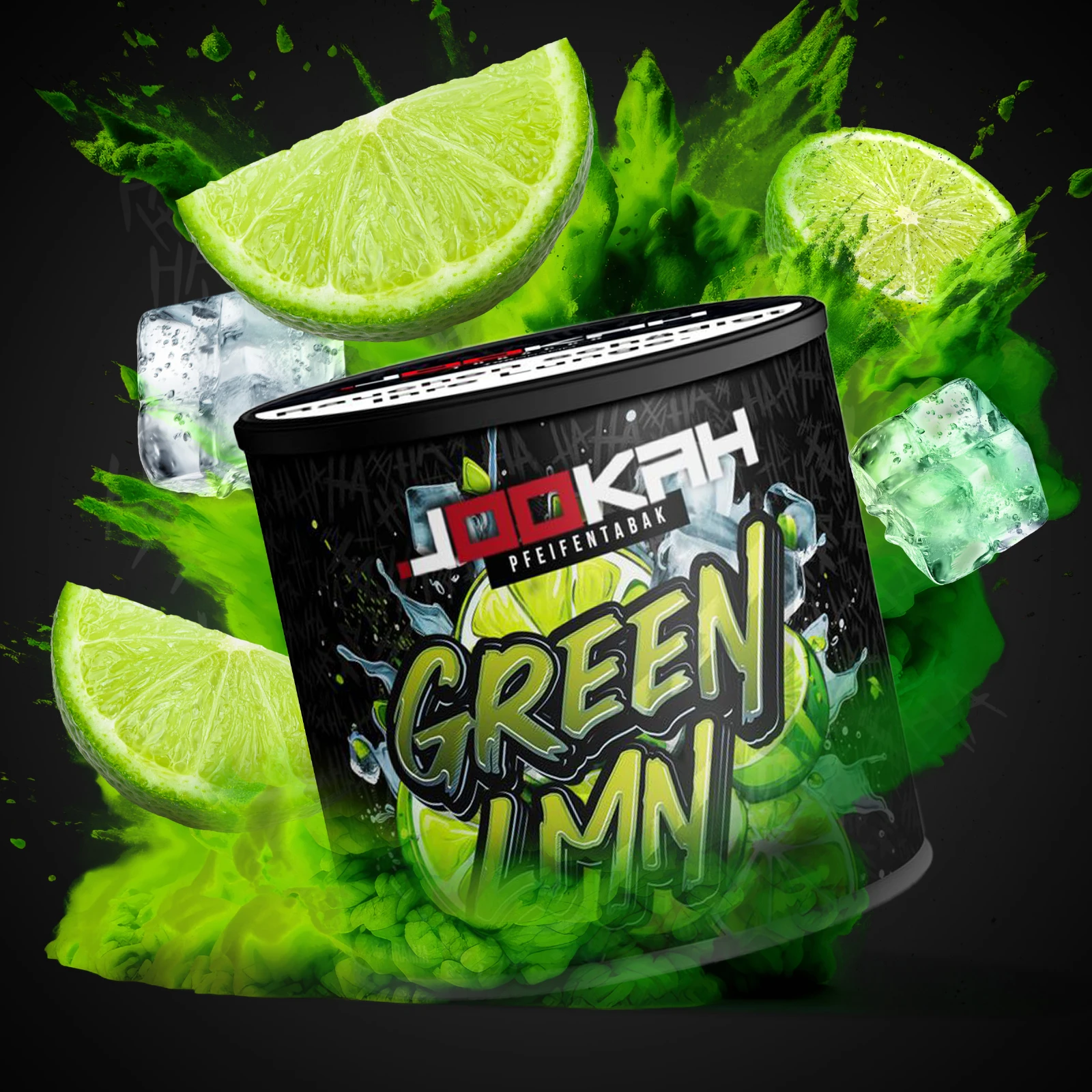 Jookah Dry Base Pfeifentabak Green LMN 100 g | Online 1