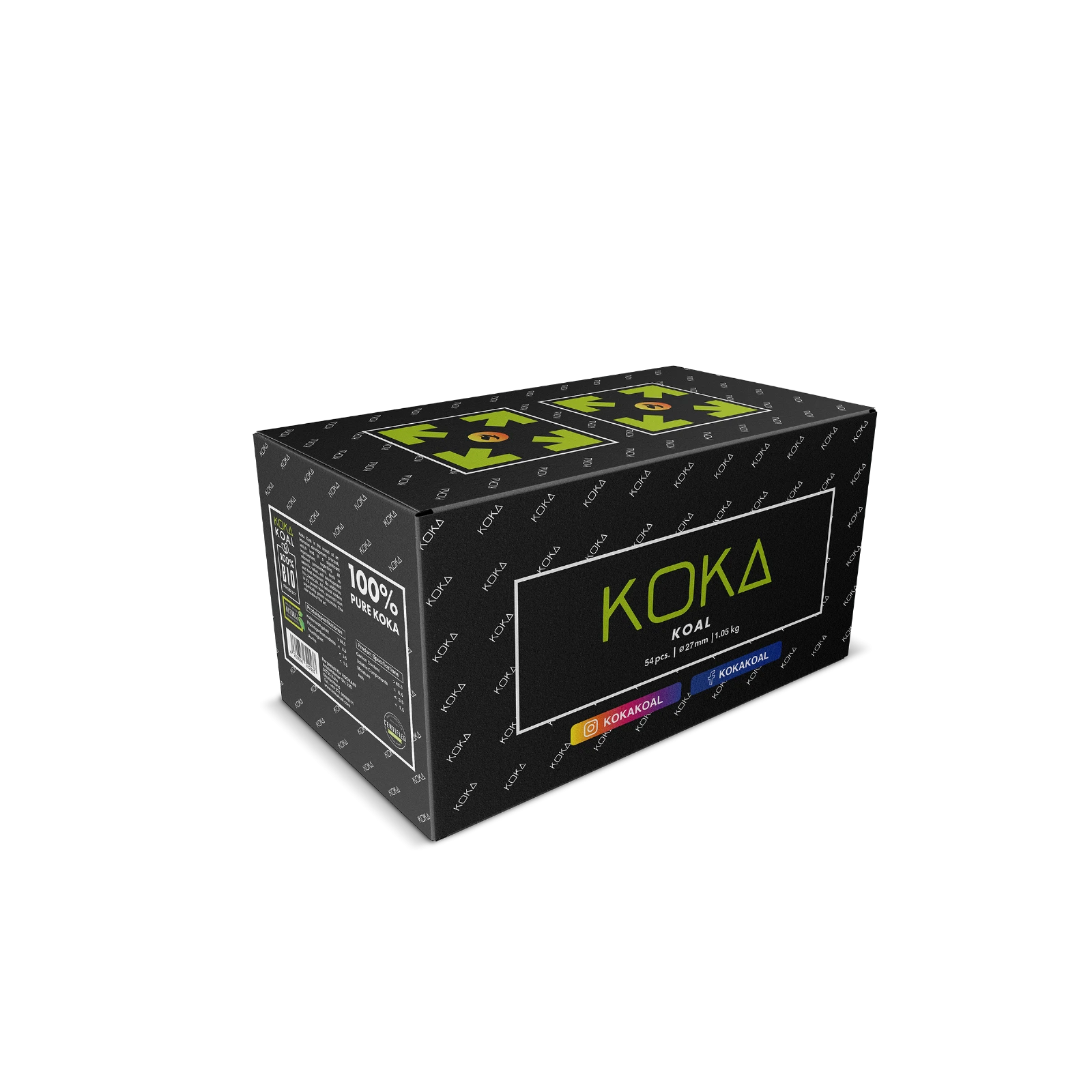 Koka Koal - 100% Pure Koka - 1 kg - 27 mm | Shisha Kohle | Online bestellen 3