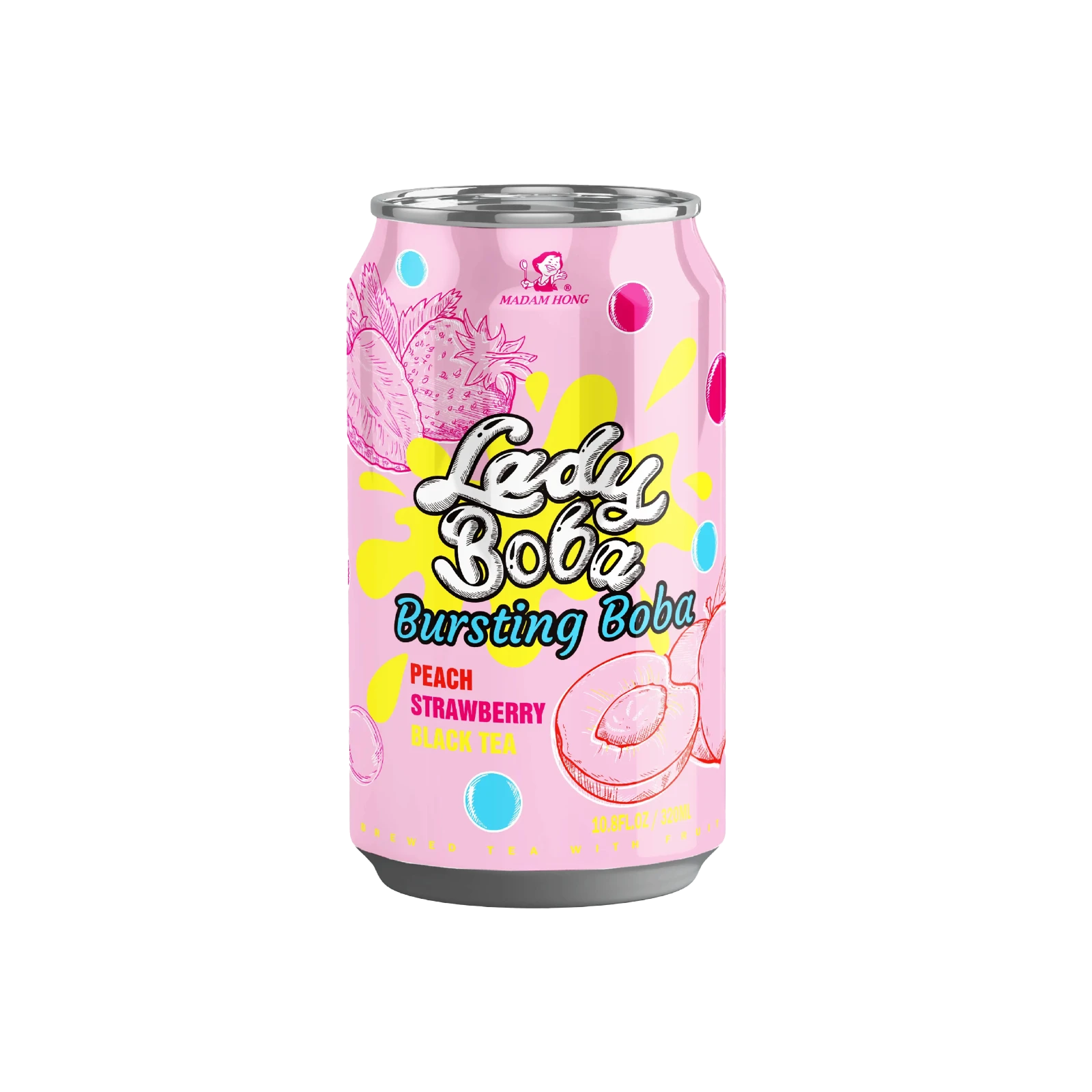 Lady Boba Peach Strawberry Black Tea 320 ml | Online 2
