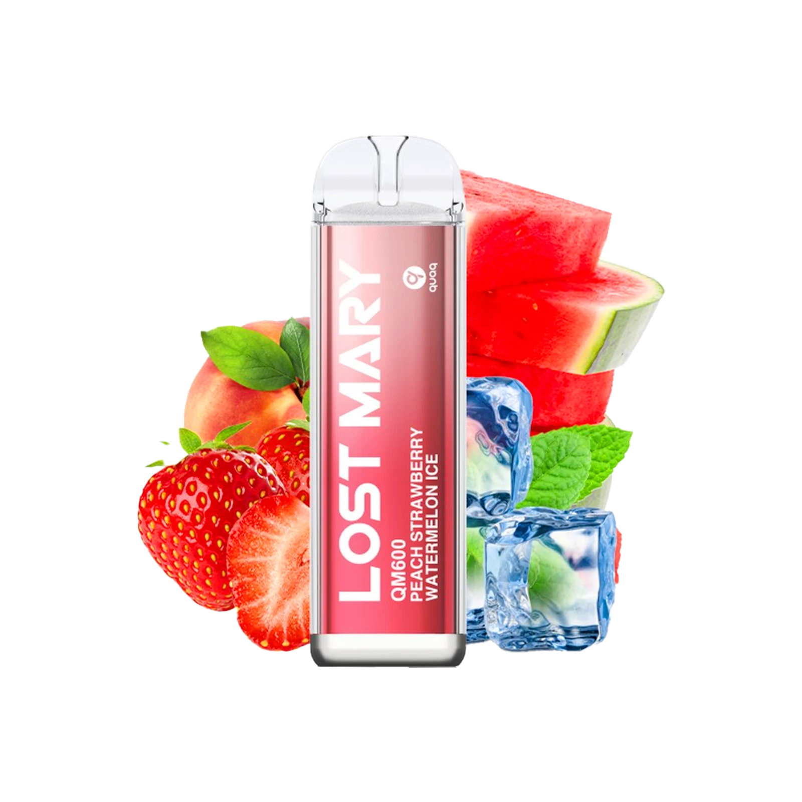 Lost Mary - QM600 - Peach Strawberry Watermelon Ice - Vapestick - 20 mg | Alle neuen Sorten günstig online kaufen - Hookain E-Shisha Onlineshop