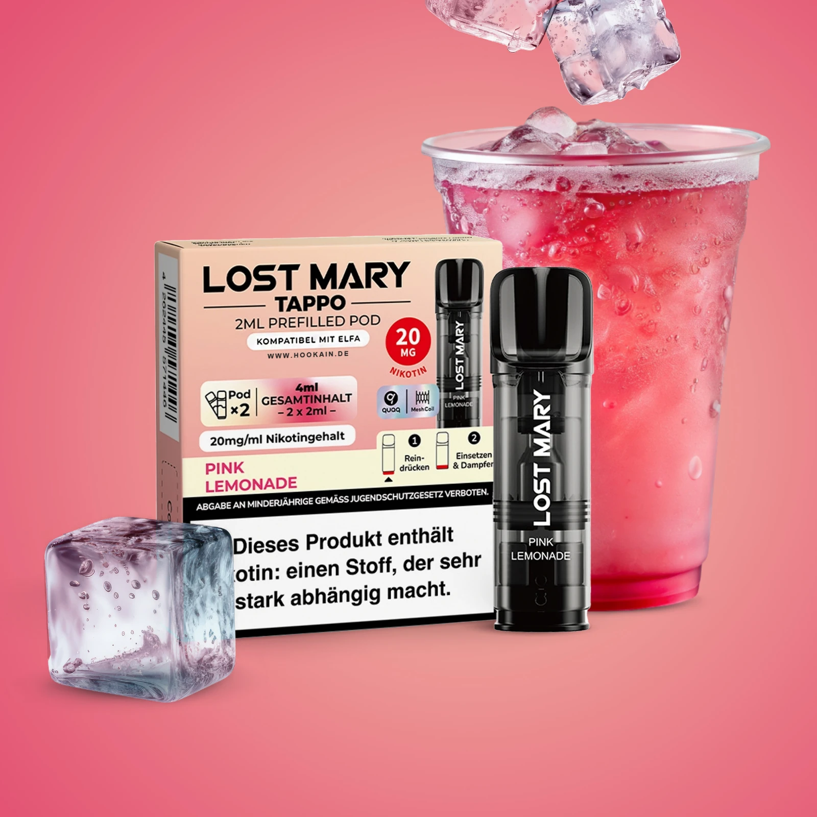 Lost Mary Tappo Pink Lemonade: Umweltfreundliches Pod-System mit Prefilled Pods