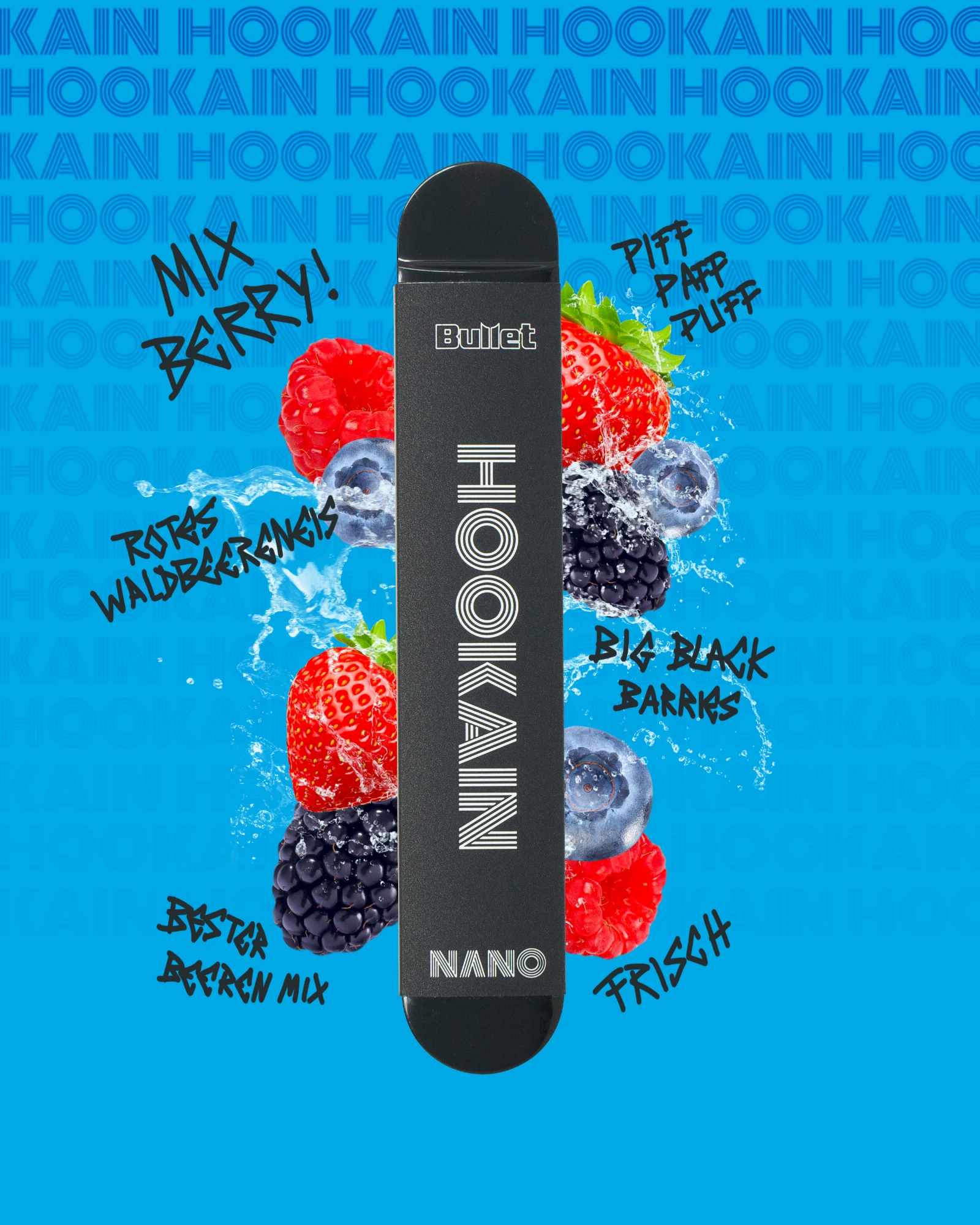 HOOKAiN Nano X Vapestick Mix Berry Einweg E-Zigarette