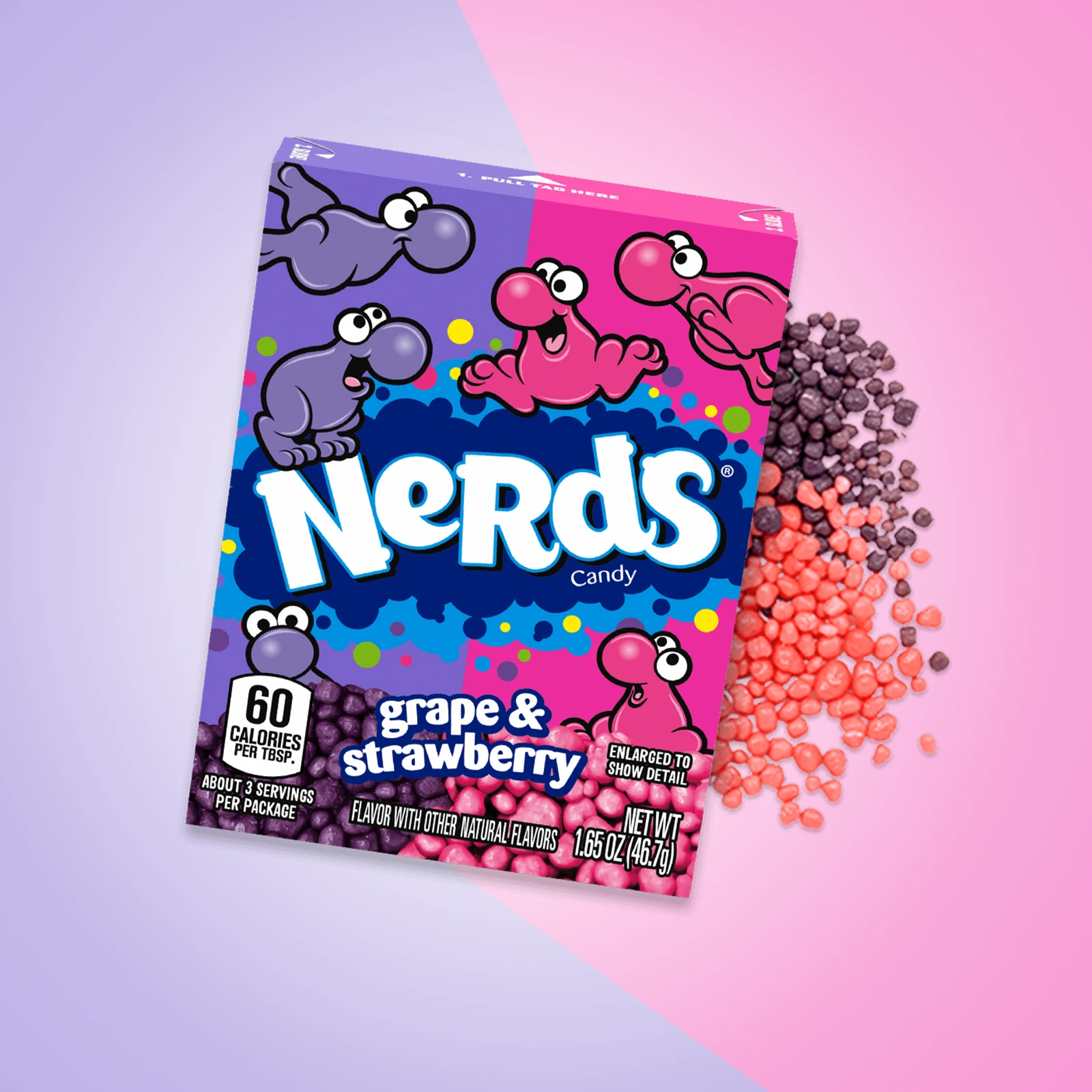 Nerds - Grape und Strawberry - 46,7 g | Amerikanische Snacks, Süßigkeiten und Drinks günstig online kaufen - Hookain Candy-Onlineshop 1