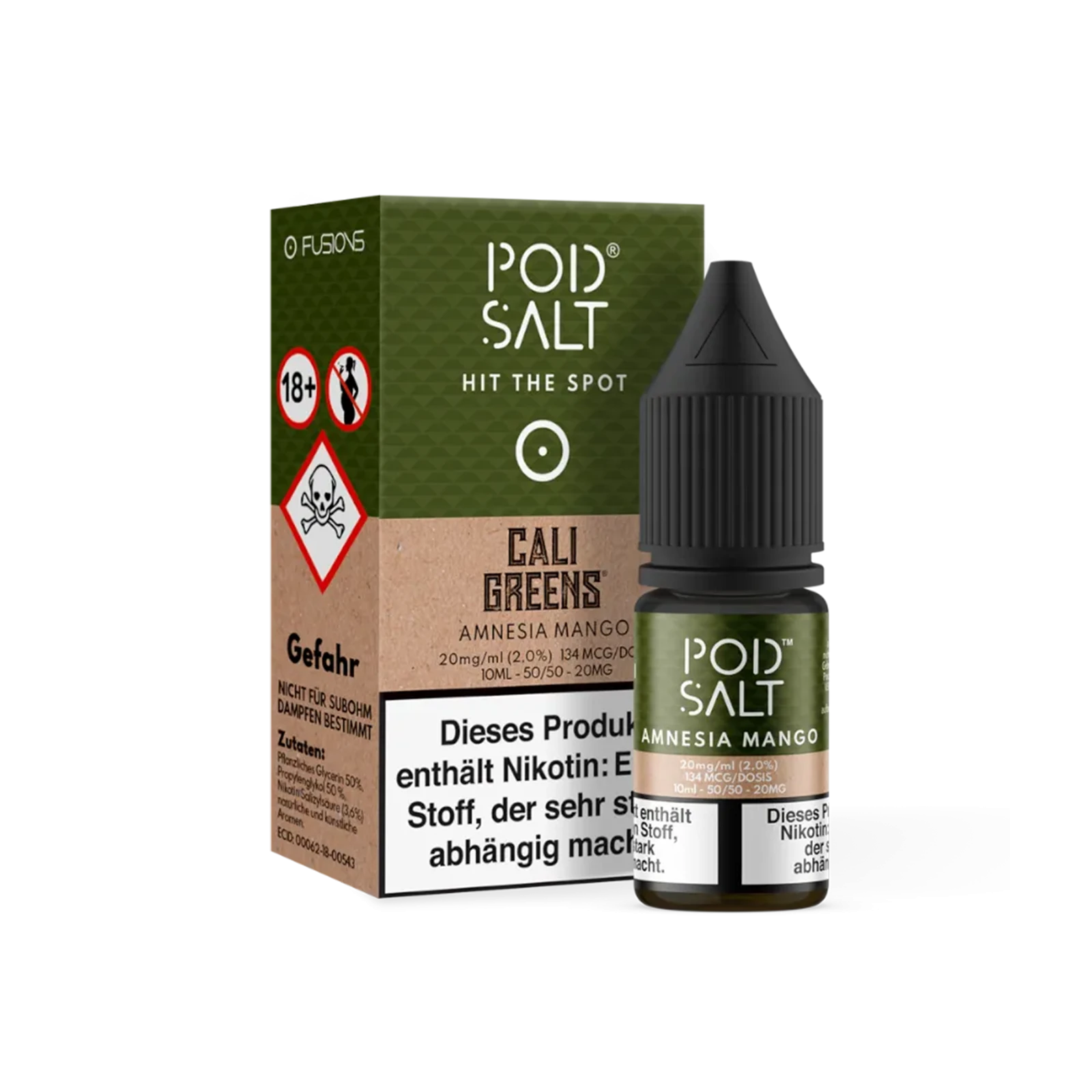 Pod Salt Fusion - Amnesia Mango - 10 ml - 20 mg 1