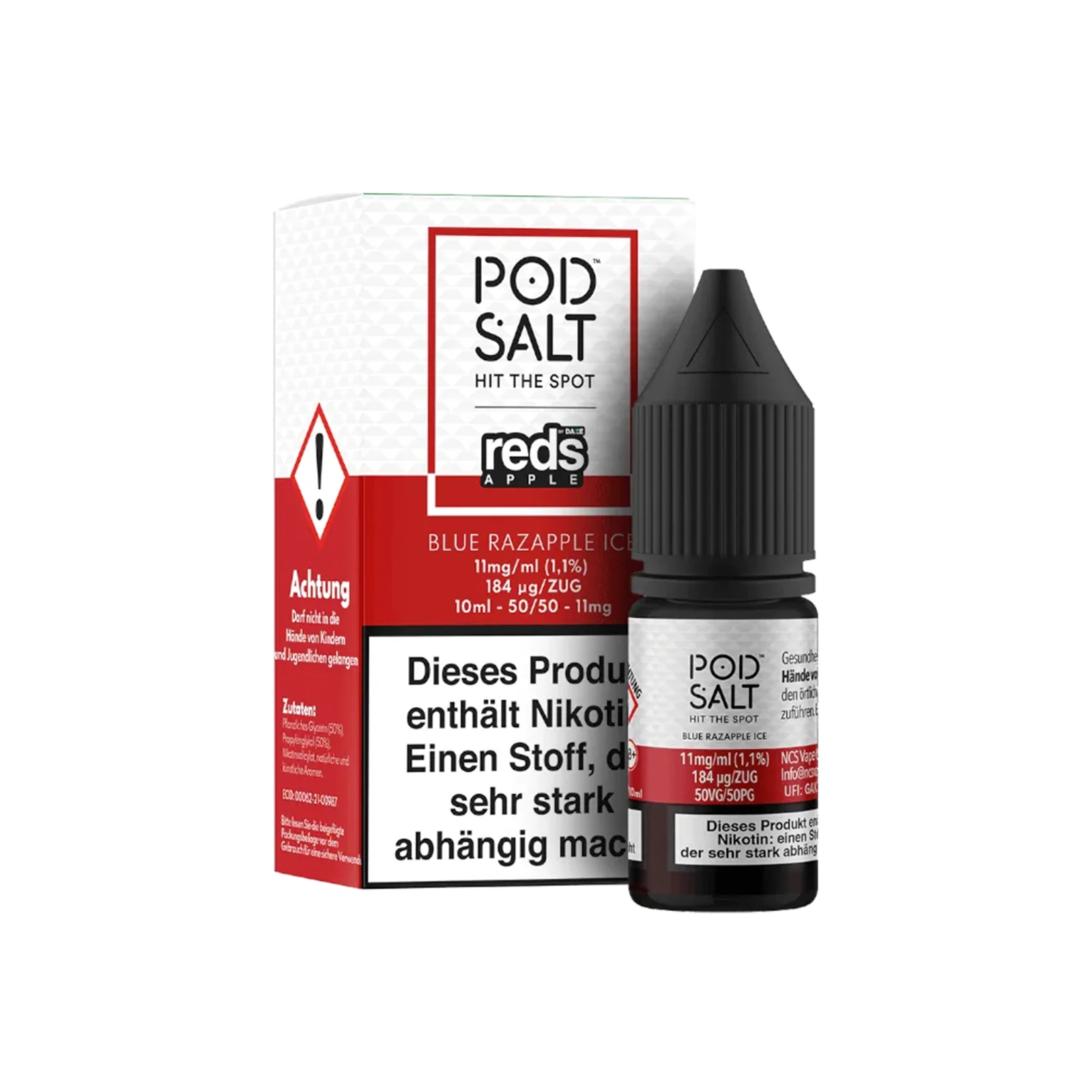 Pod Salt Fusion - Blue Razapple Ice - 10 ml - 11 mg 1