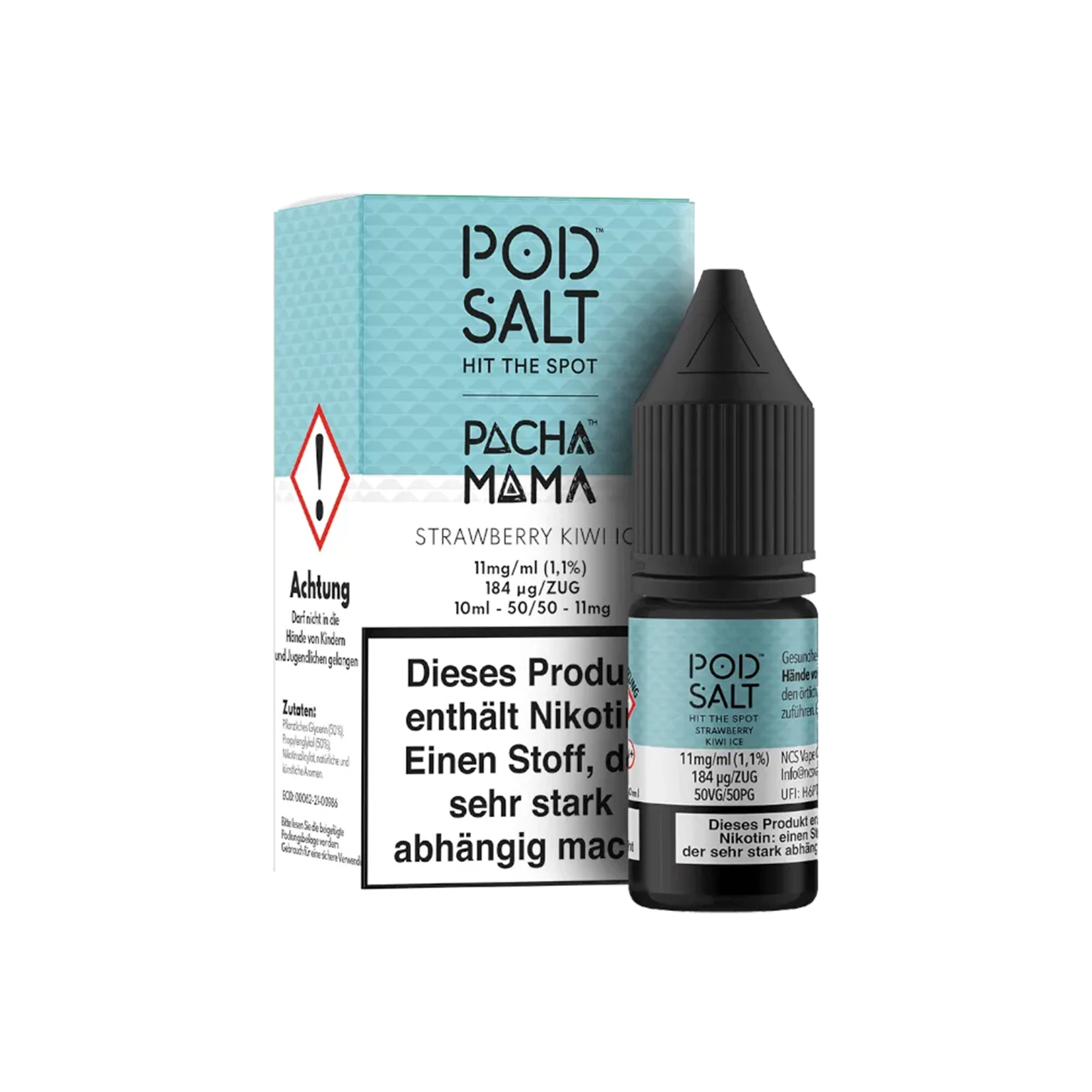 Pod Salt Fusion - Strawberry Kiwi Ice - 10 ml - 11 mg 1