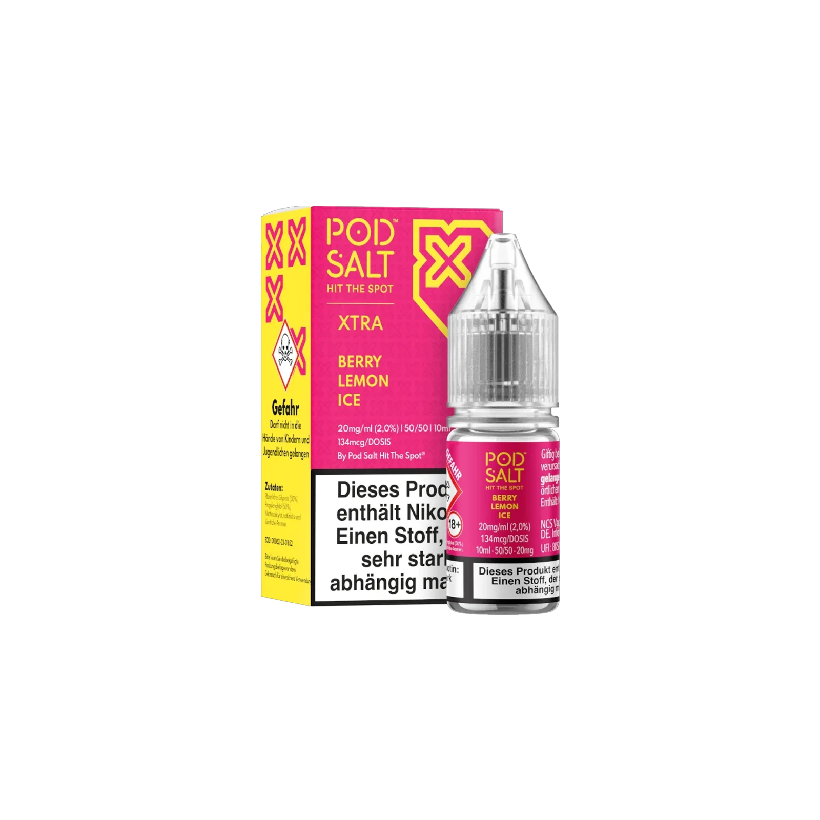 Pod Salt Xtra Nikotinsalz E-Liquid Berry Lemon Ice 10 ml mit 20 mg günstig bestellen 2