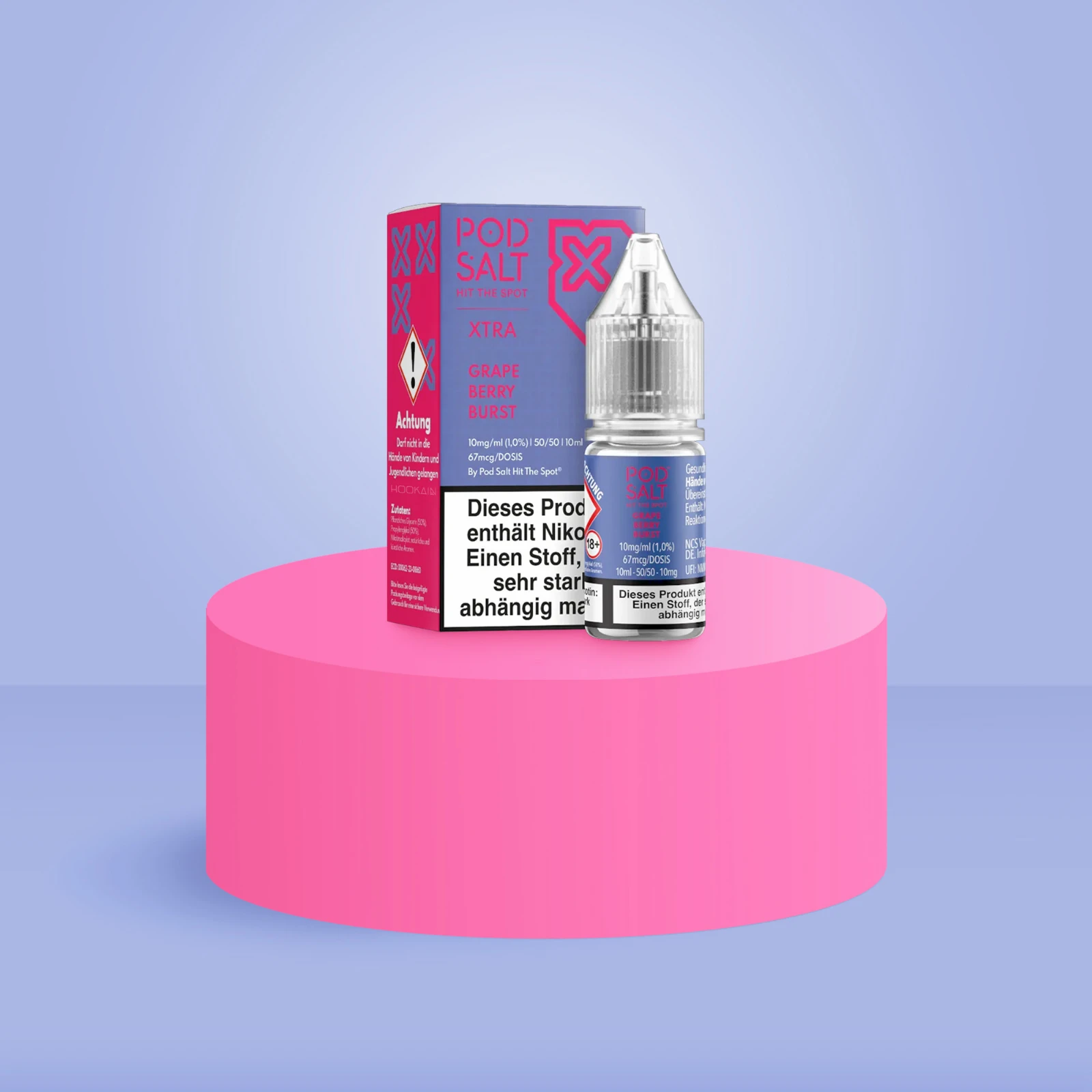 Pod Salt Xtra Nikotinsalz E-Liquid Grape Berry Burst 10 ml mit 10 mg günstig bestellen 1