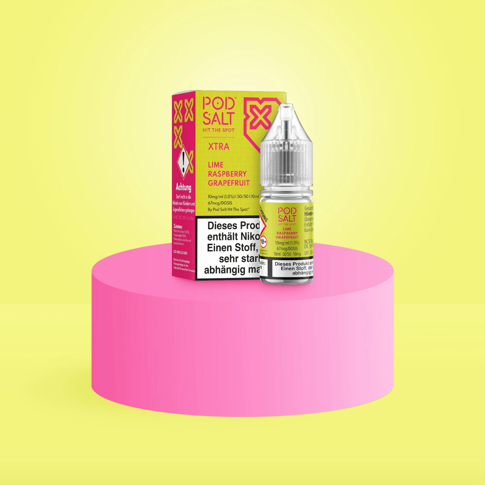 Pod Salt Xtra Nikotinsalz E-Liquid Lime Raspberry Grapefruit 10 ml mit 10 mg günstig bestellen 1