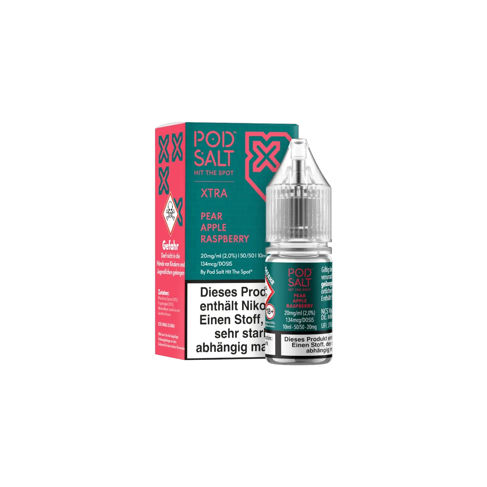 Pod Salt Xtra Nikotinsalz E-Liquid Pear Apple Raspberry 10 ml mit 20 mg günstig bestellen 2