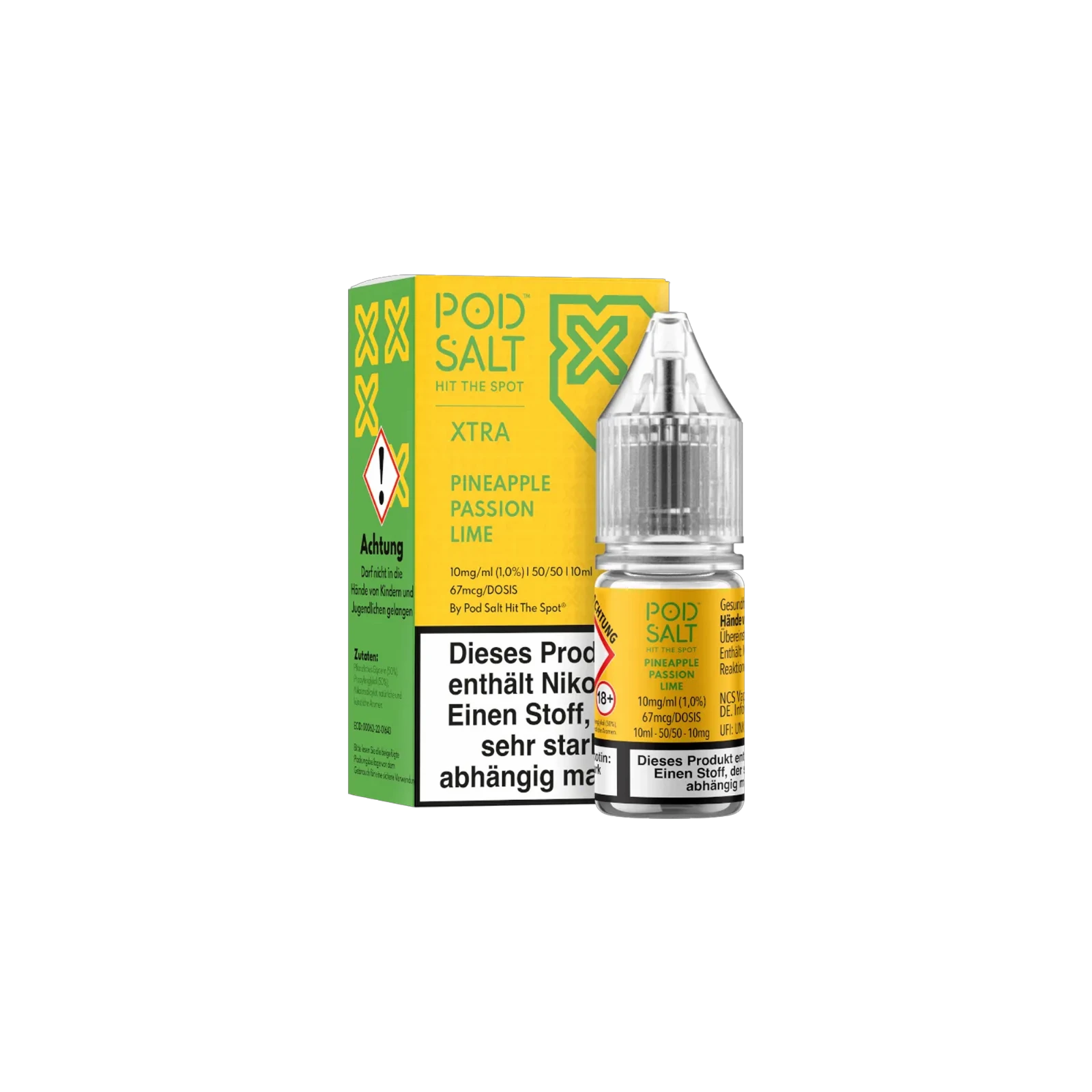 Pod Salt Xtra Nikotinsalz E-Liquid Pineapple Passion Lime 10 ml mit 10 mg günstig bestellen 2