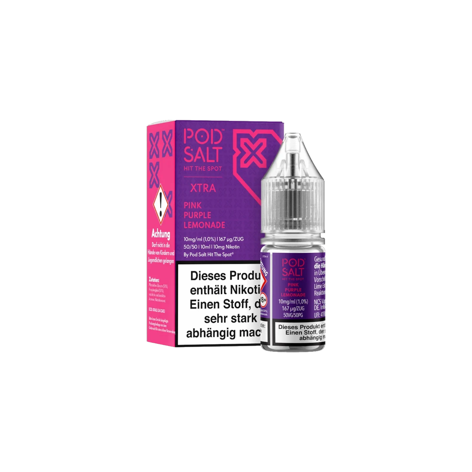 Pod Salt Xtra Nikotinsalz E-Liquid Pink Purple Lemonade 10 ml mit 10 mg günstig bestellen 2