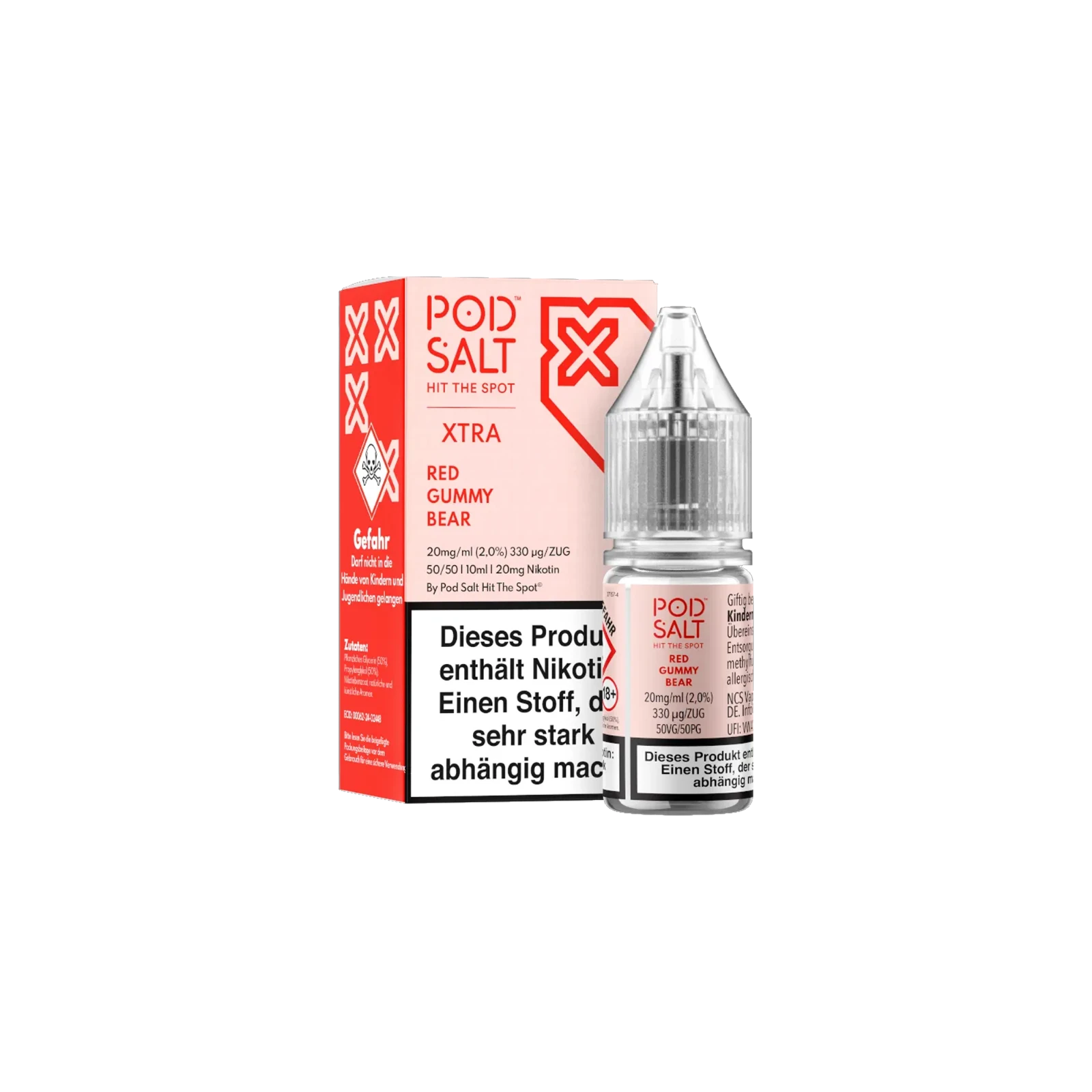 Pod Salt Xtra Nikotinsalz E-Liquid Red Gummy Bear 10 ml mit 20 mg günstig bestellen 2