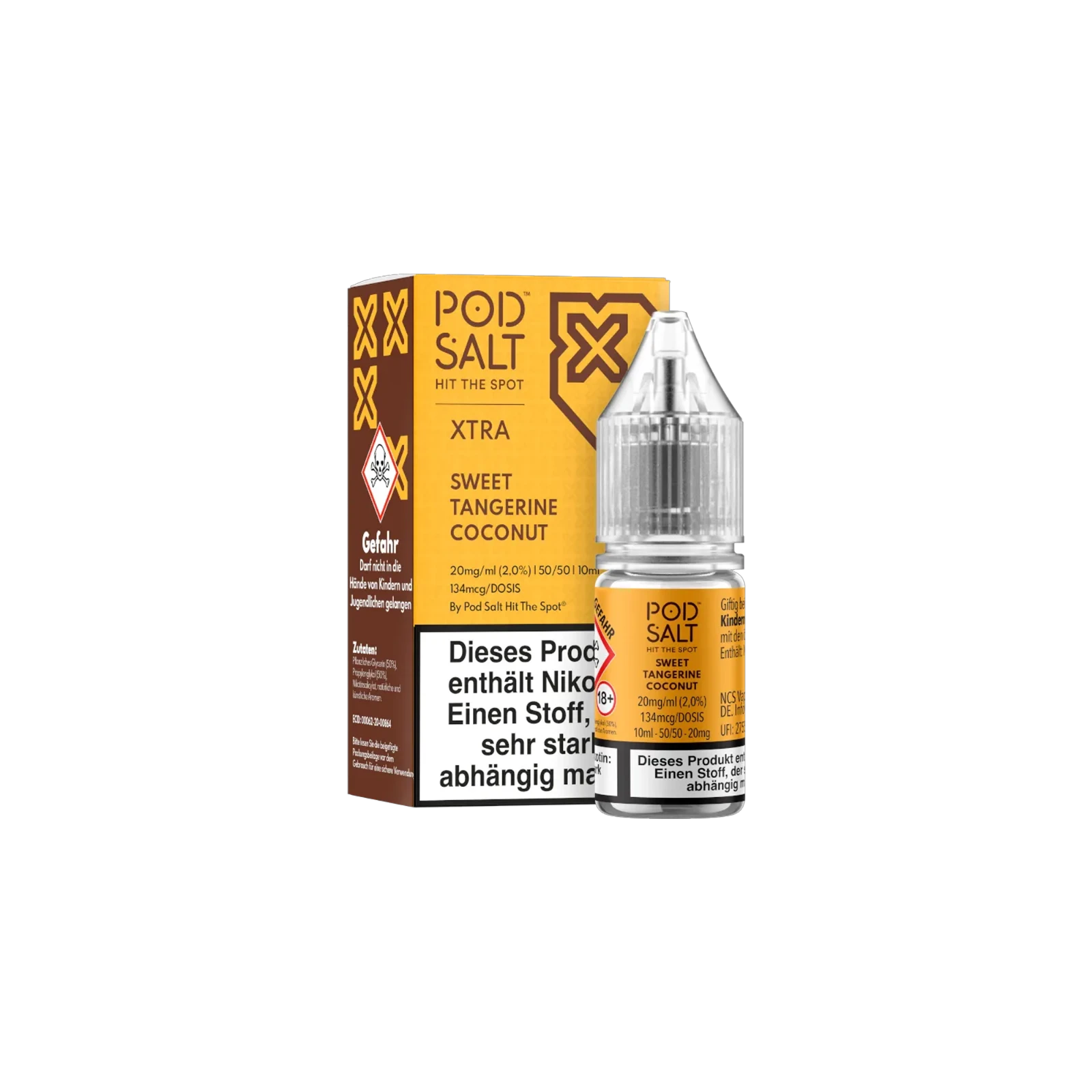 Pod Salt Xtra Nikotinsalz E-Liquid Sweet Tangerine Coconut 10 ml mit 20 mg günstig bestellen 2