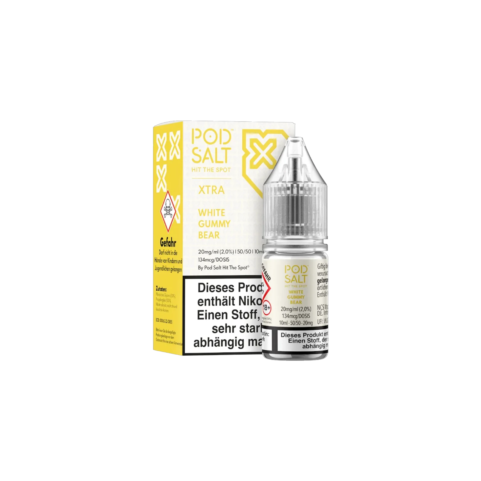 Pod Salt Xtra Nikotinsalz E-Liquid White Gummy Bear 10 ml mit 20 mg günstig bestellen 2