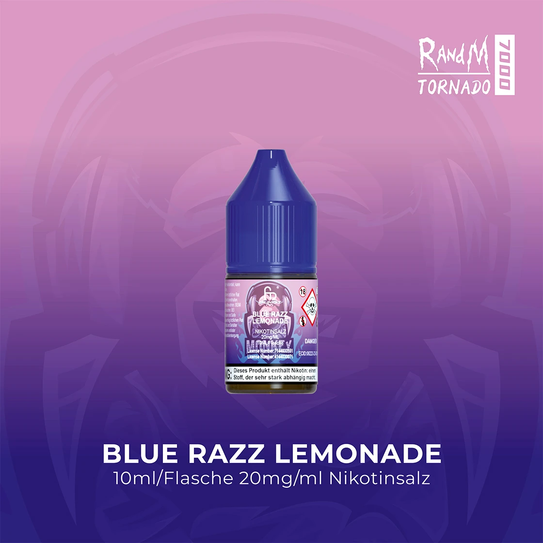 RandM Tornado 7000 Blue Razz Lemonade E-Liquid Nikotinsalz 20 mg | Vape Liquids 1