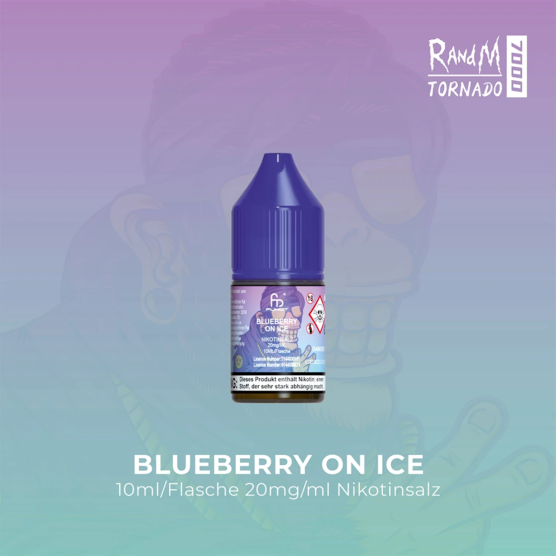 RandM Tornado 7000 Blueberry on Ice E-Liquid Nikotinsalz 20 mg | Vape Liquids 1
