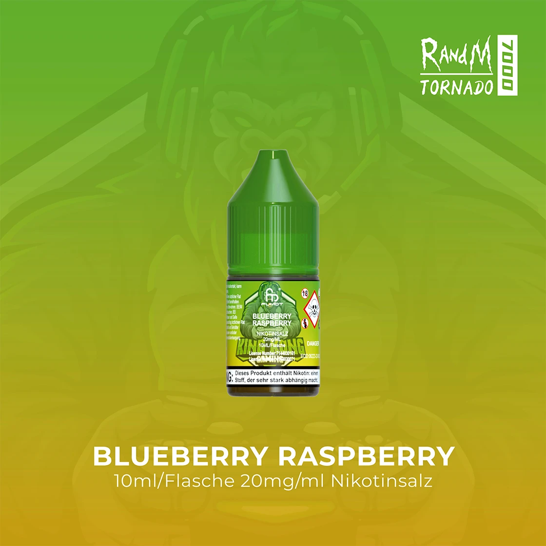 RandM Tornado 7000 Blueberry Raspberry E-Liquid Nikotinsalz 20 mg | Vape Liquids 1