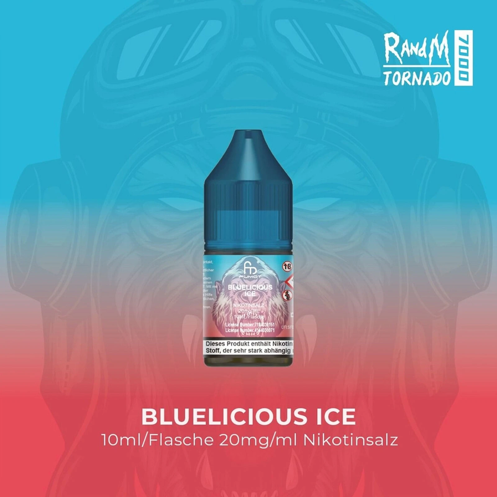 RandM Tornado 7000 | Bluelicious Ice E-Liquid Nikotinsalz 20 mg 1