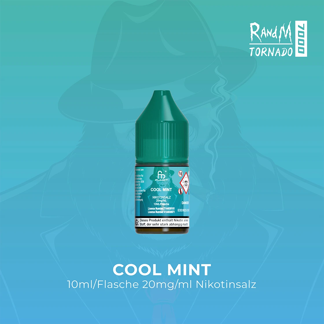 RandM Tornado 7000 Cool Mint E-Liquid Nikotinsalz 20 mg | Vape Liquids 1