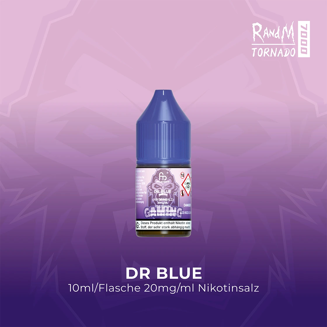 RandM Tornado 7000 Dr. Blue E-Liquid Nikotinsalz 20 mg | Vape Liquids 1