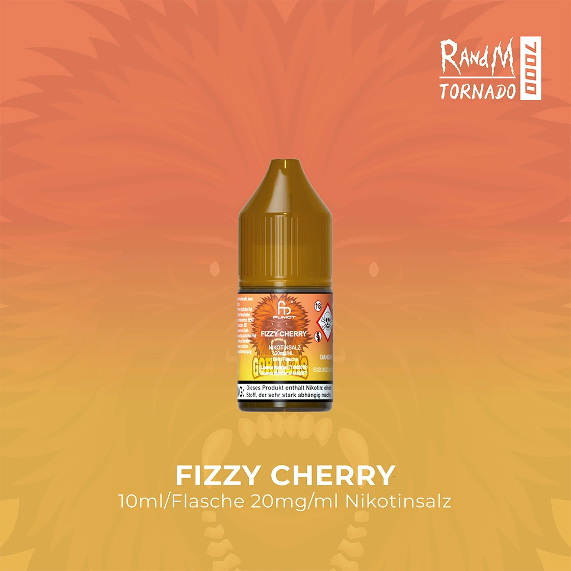 RandM Tornado 7000 Fizzy Cherry E-Liquid Nikotinsalz 20 mg | Vape Liquids 1