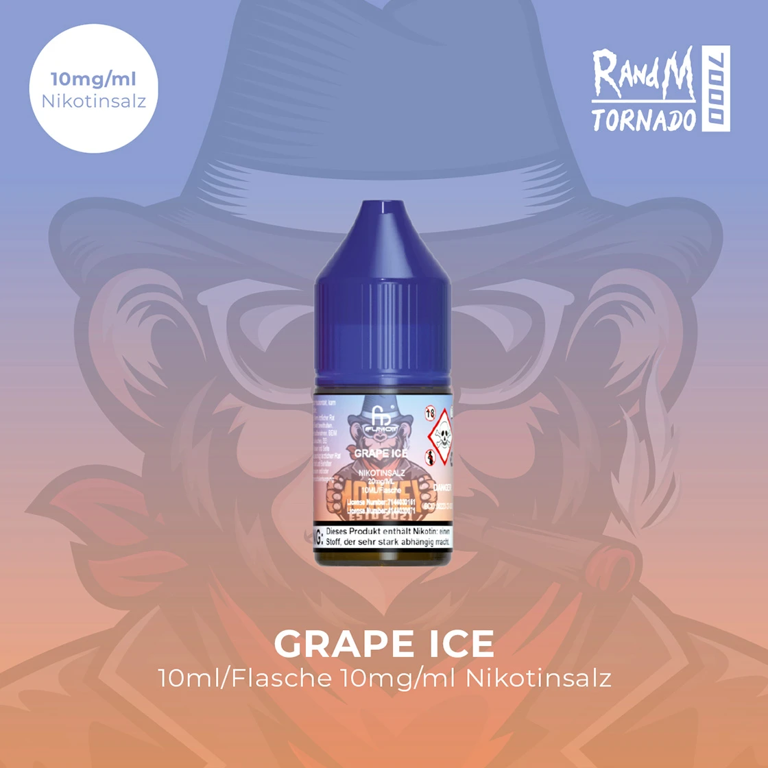 RandM Tornado 7000 | Grape Ice E-Liquid Nikotinsalz 10 mg 1