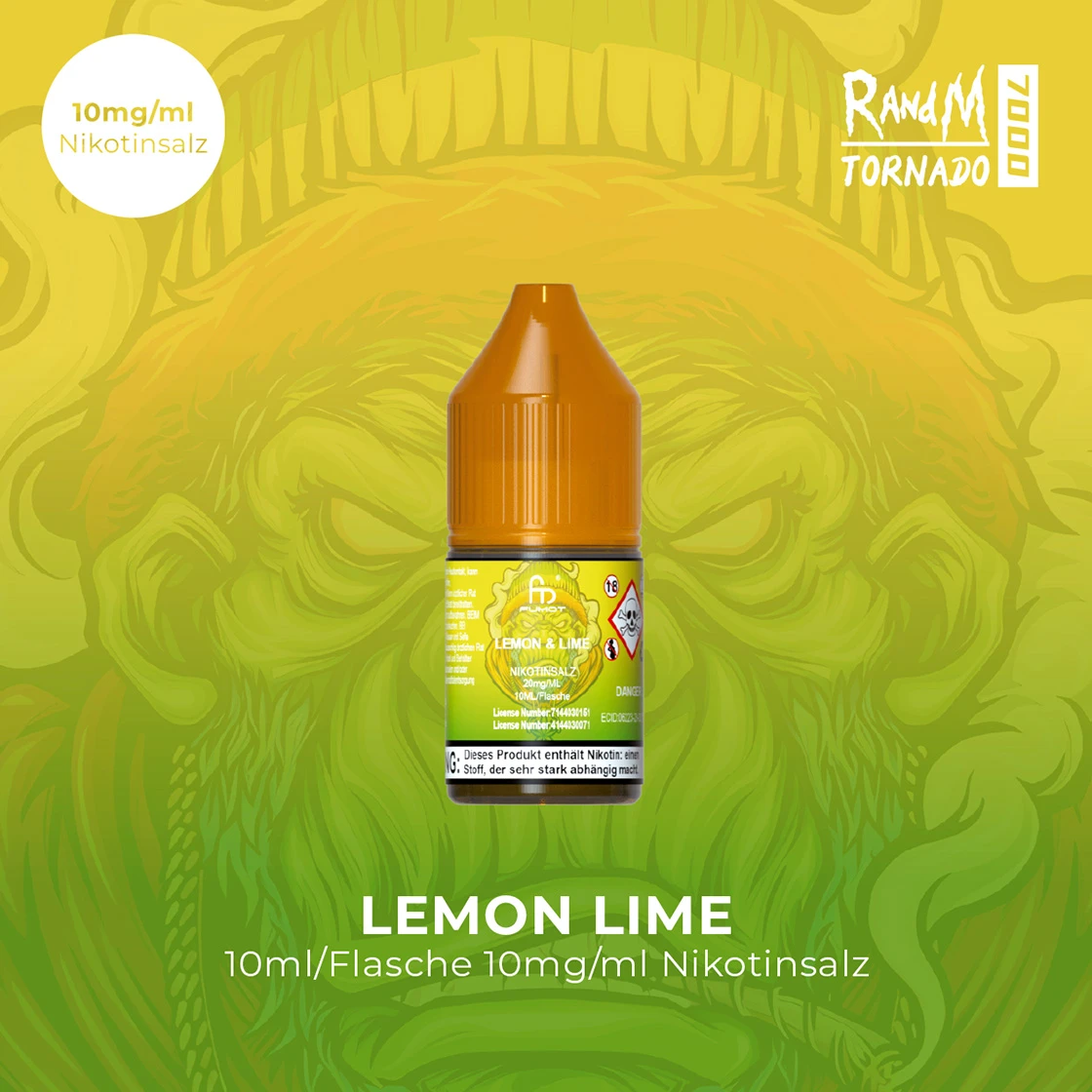 RandM Tornado 7000 | Lemon Lime E-Liquid Nikotinsalz 10 mg 1