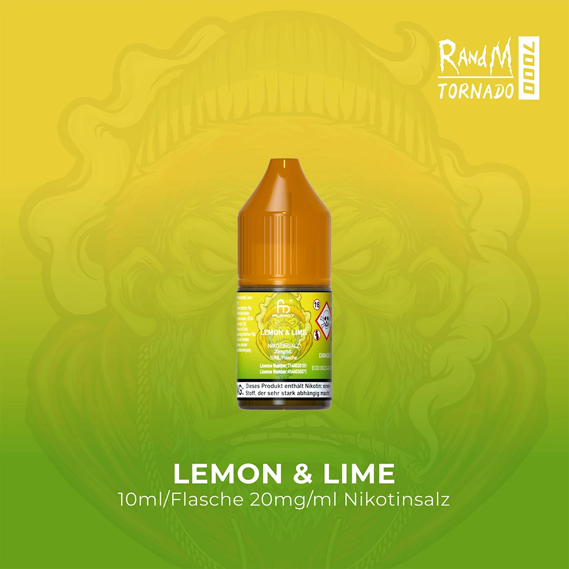 RandM Tornado 7000 Lemon Lime E-Liquid Nikotinsalz 20 mg | Vape Liquids 1