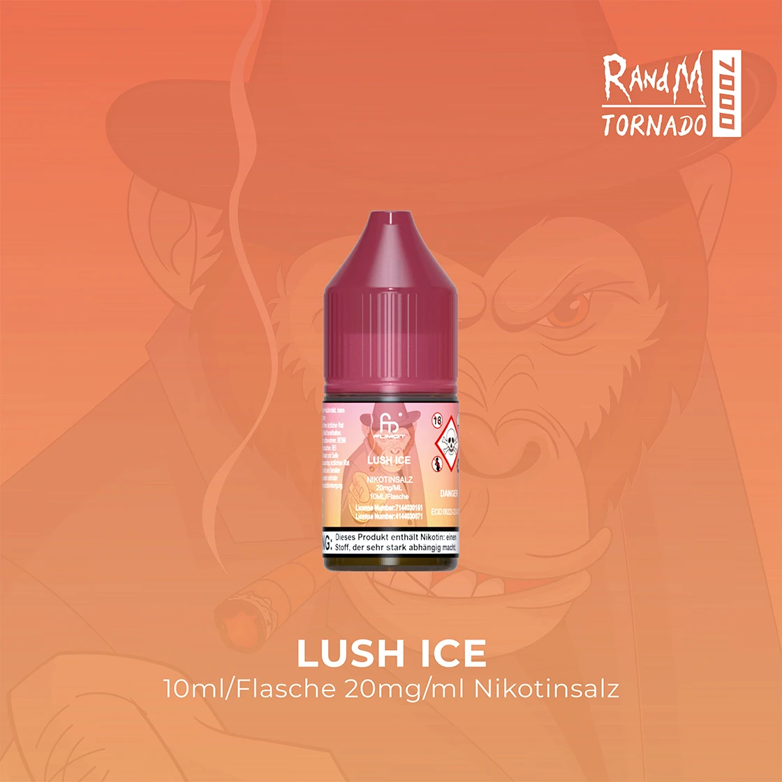 RandM Tornado 7000 Lush Ice E-Liquid Nikotinsalz 20 mg | Vape Liquids 1