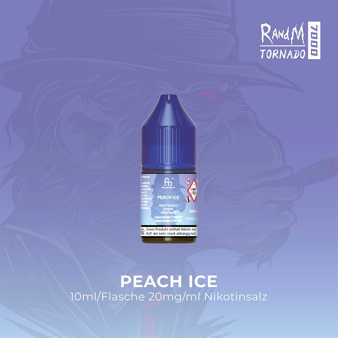 RandM Tornado 7000 Peach Ice E-Liquid Nikotinsalz 20 mg | Vape Liquids 1