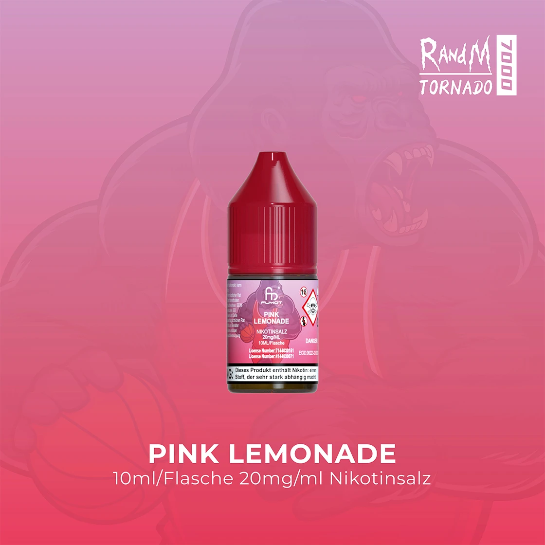 RandM Tornado 7000 Pink Lemonade E-Liquid Nikotinsalz 20 mg | Vape Liquids 1