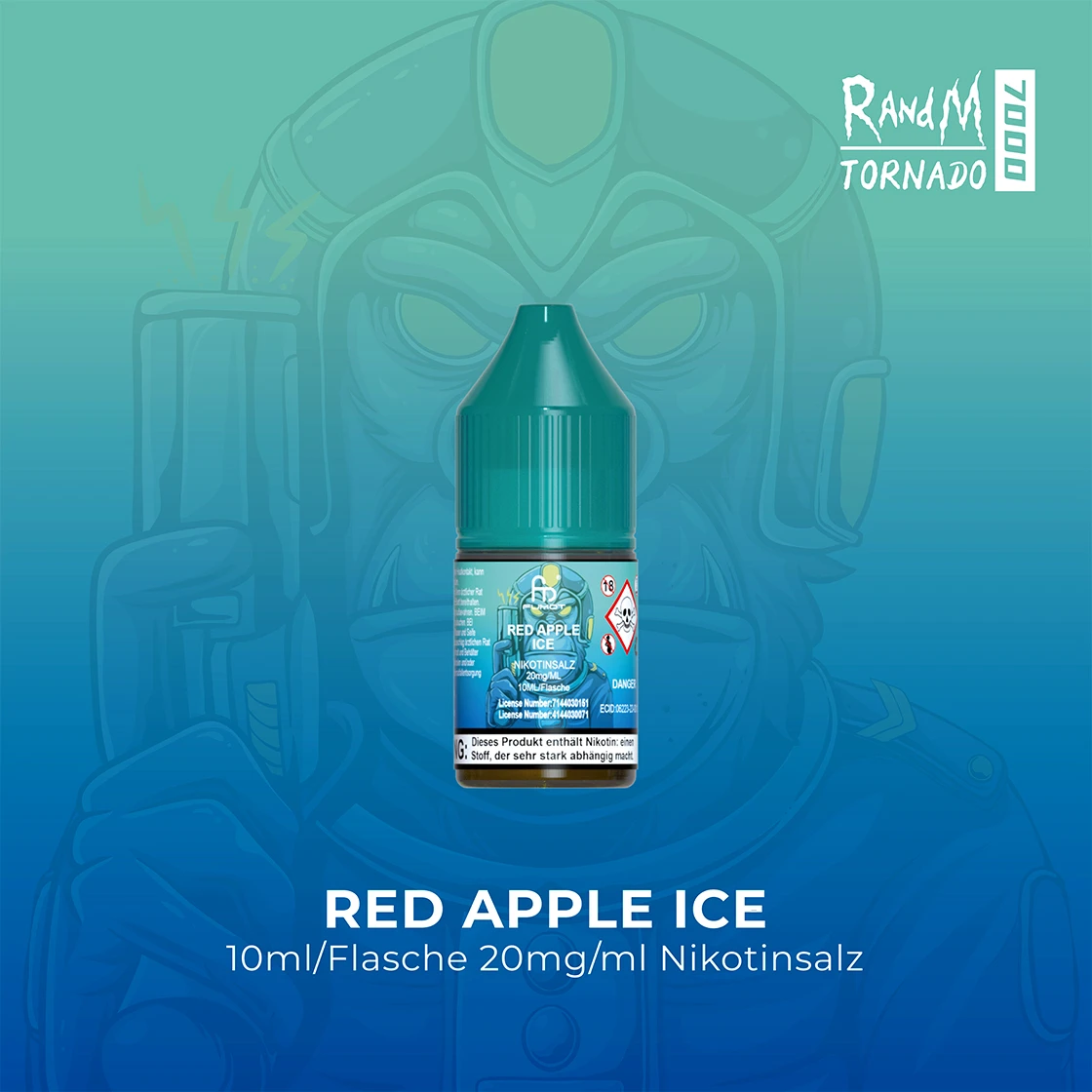 RandM Tornado 7000 Red Apple Ice E-Liquid Nikotinsalz 20 mg | Vape Liquids 1