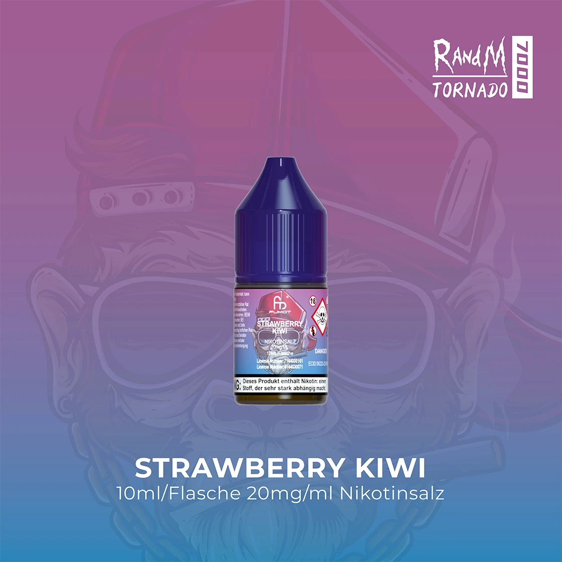 RandM Tornado 7000 Strawberry Kiwi E-Liquid Nikotinsalz 20 mg | Vape Liquids 1