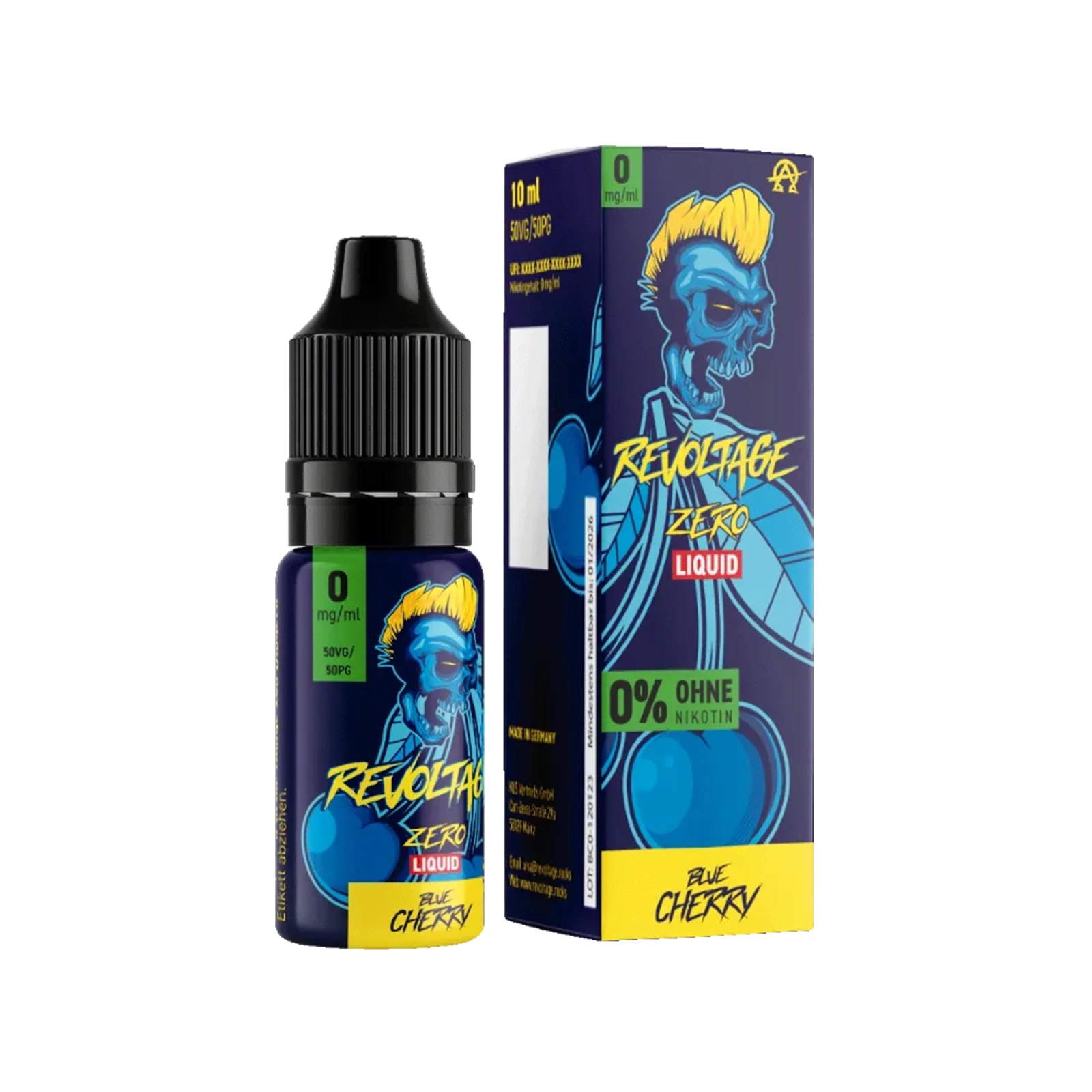 Revoltage - E-Liquid - Nikotinsalz - Blue Cherry - 10 ml - 0 mg 2