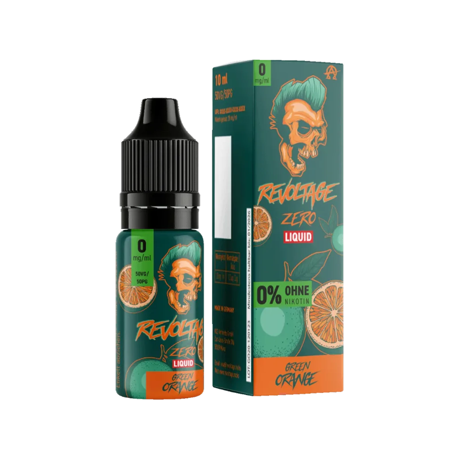 Revoltage - E-Liquid - Nikotinsalz - Green Orange - 10 ml - 0 mg 2