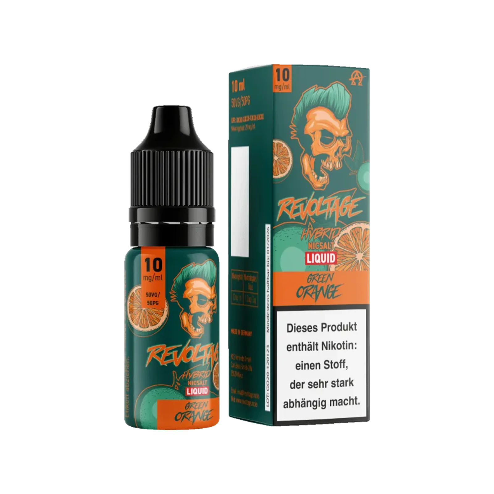 Revoltage - E-Liquid - Nikotinsalz - Green Orange - 10 ml - 10 mg 2