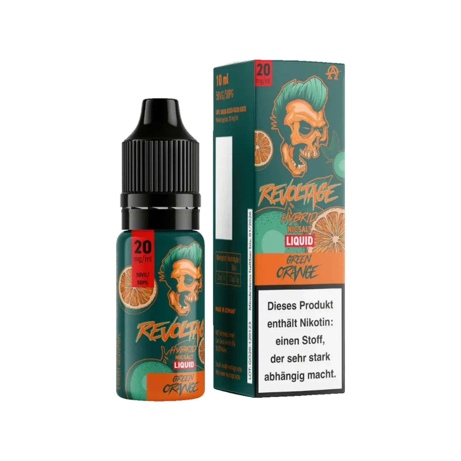 Revoltage - E-Liquid - Nikotinsalz - Green Orange - 10 ml - 20 mg 2