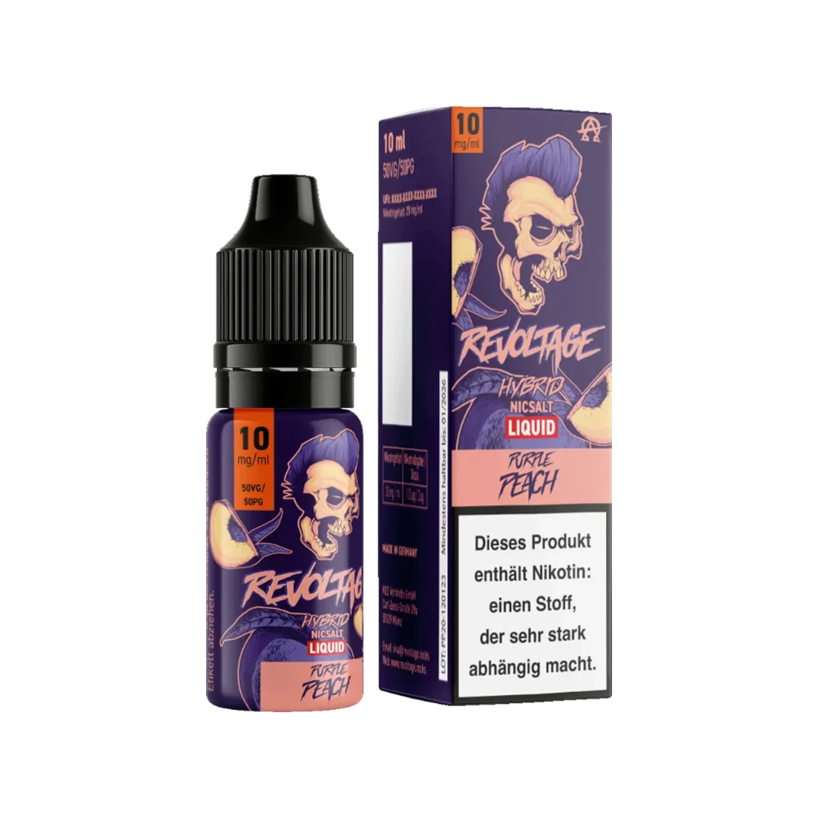 Revoltage - E-Liquid - Nikotinsalz - Purple Peach - 10 ml - 10 mg 2