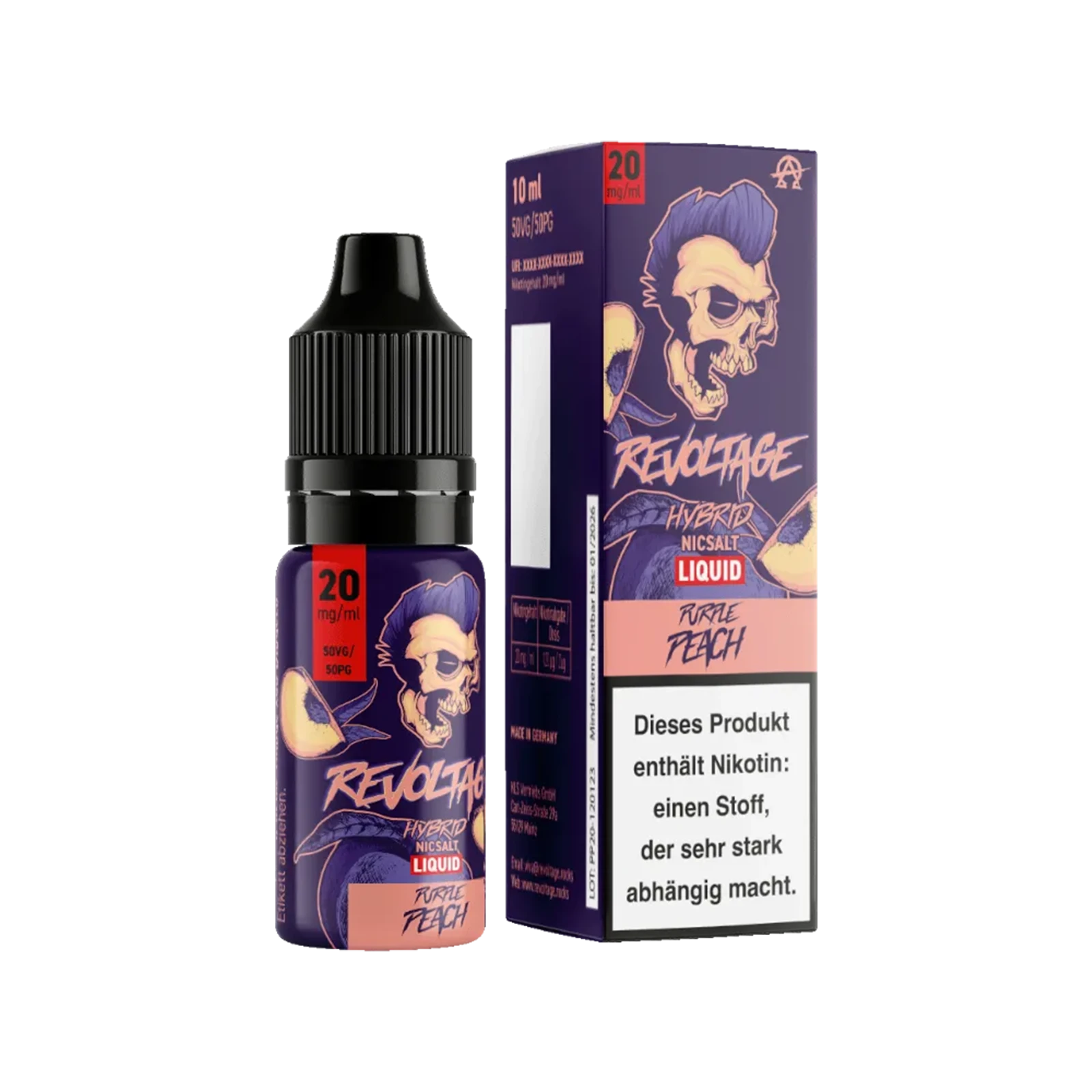 Revoltage - E-Liquid - Nikotinsalz - Purple Peach - 10 ml - 20 mg 2