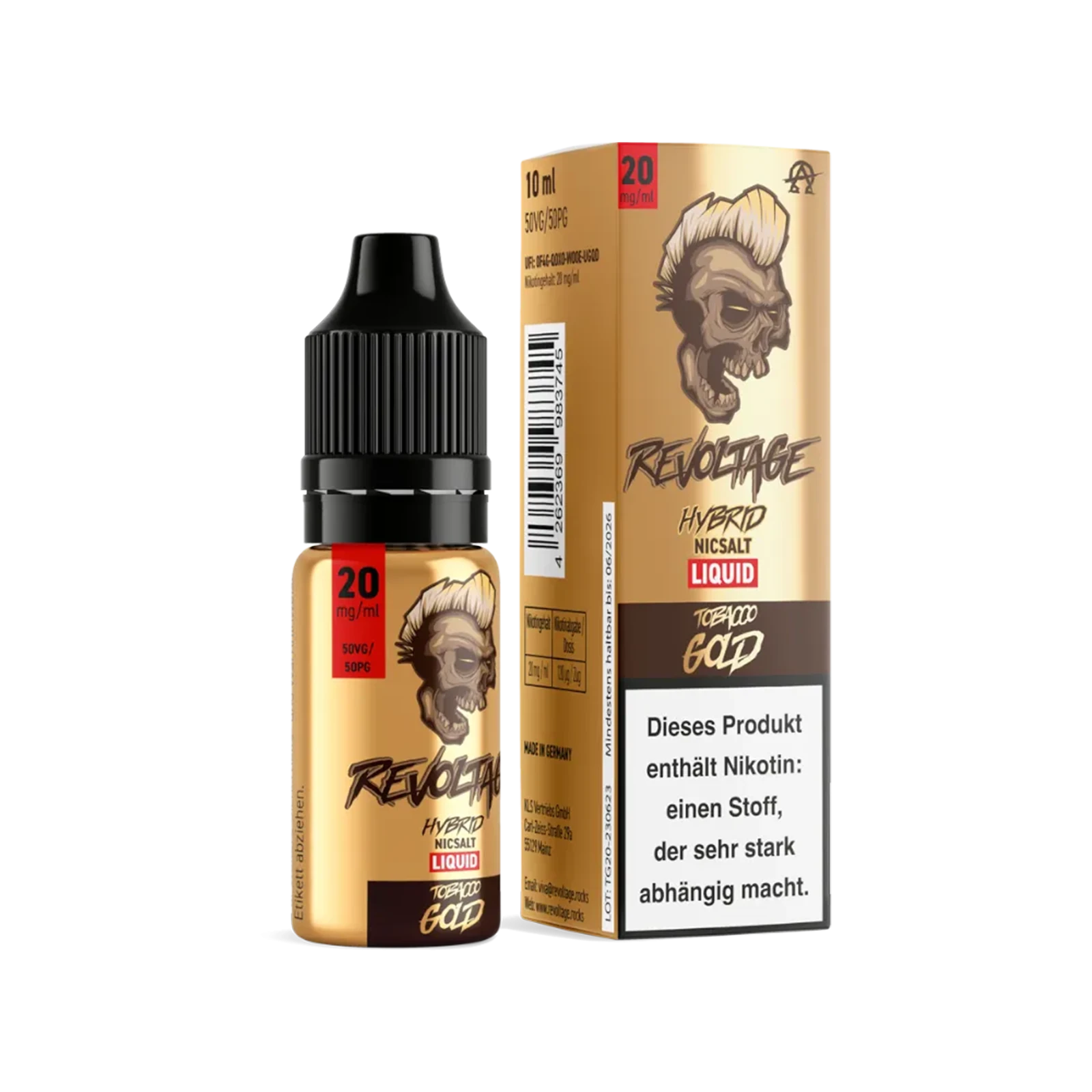 Revoltage - E-Liquid - Nikotinsalz - Tobacco Gold - 10 ml - 20 mg 2